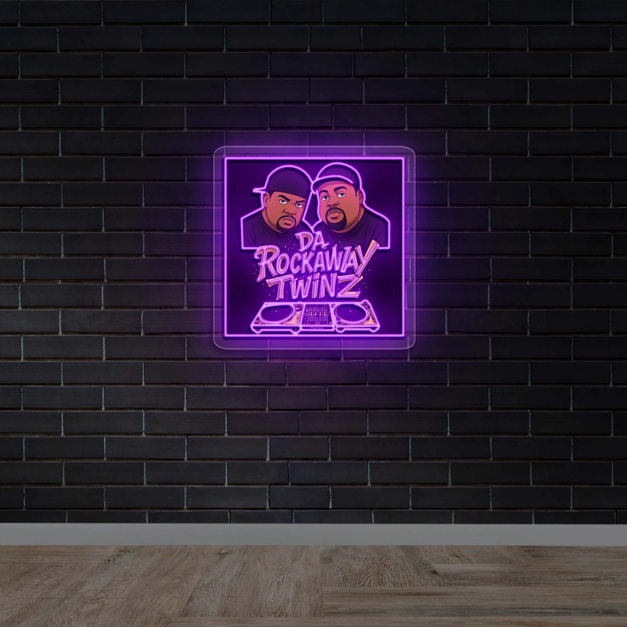 Da Rockaway Twinz - Premium Neon Artwork