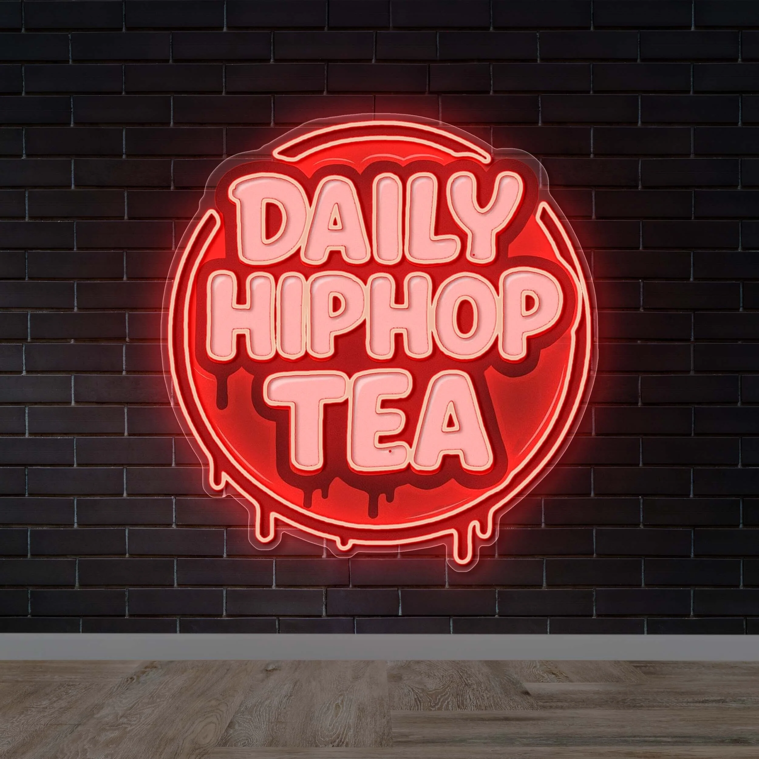 DAILY HIPHOP TEA - Premium Neon Artwork