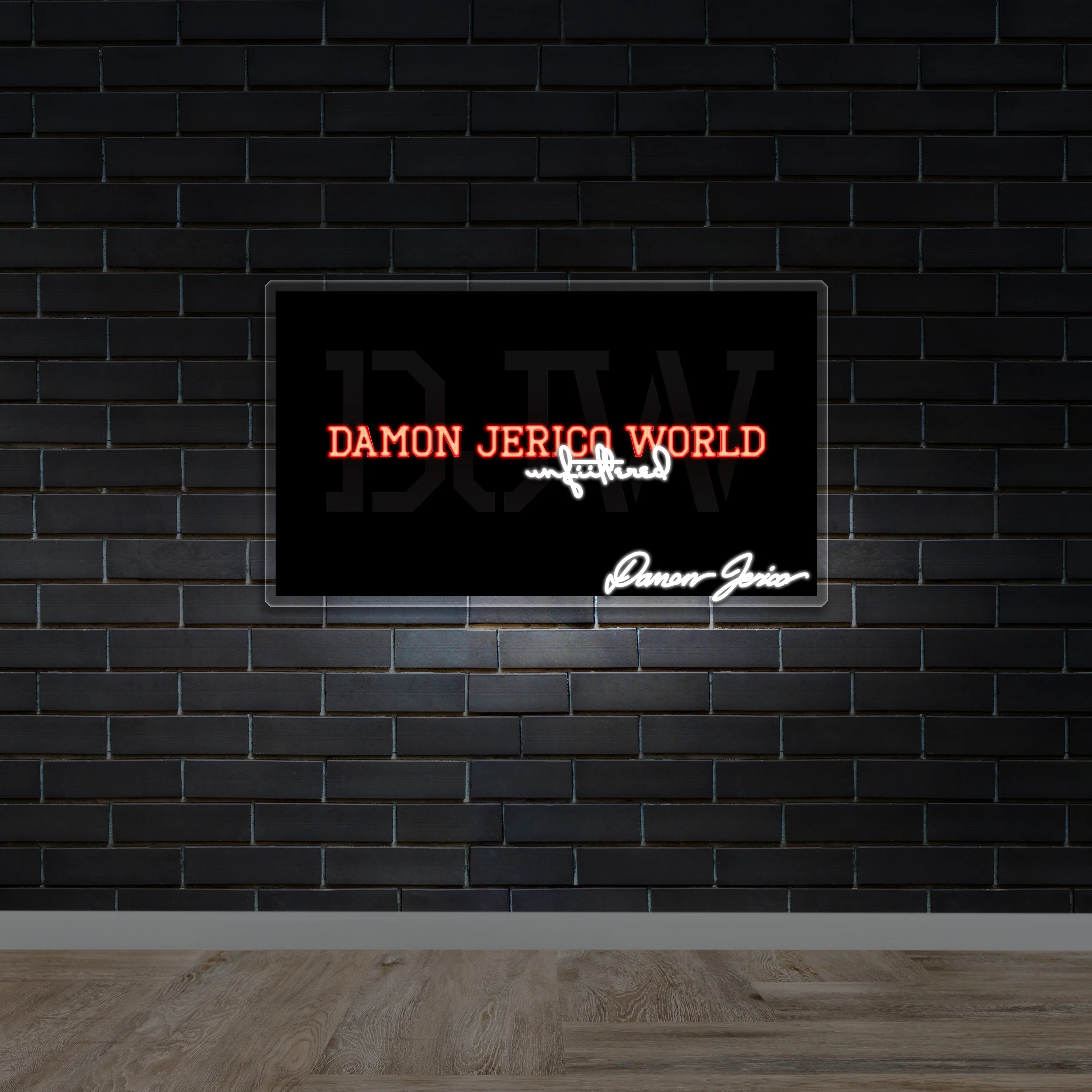 DAMON JERICO WORLD - Premium Neon Artwork
