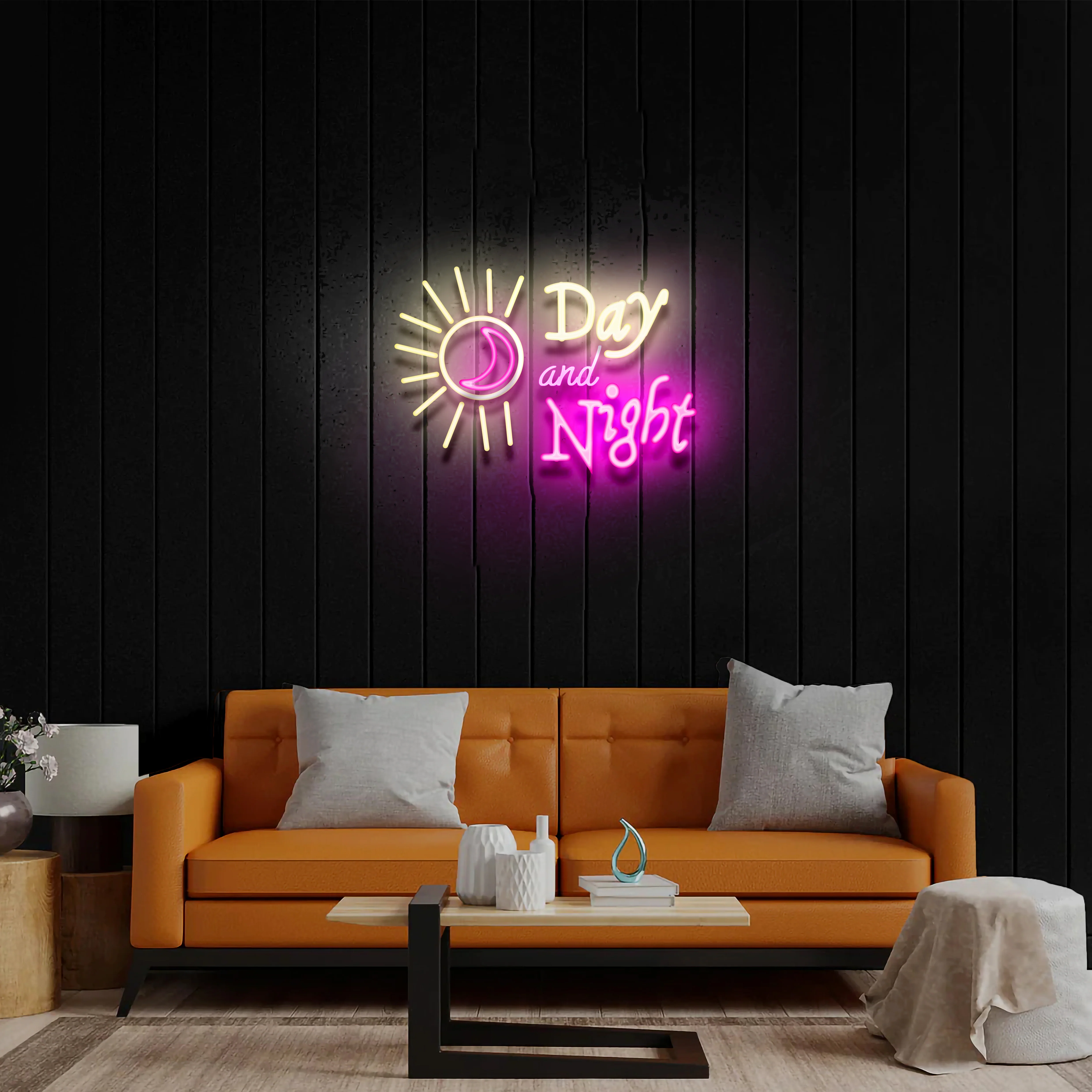 Day and Night - Premium Neon Artwork