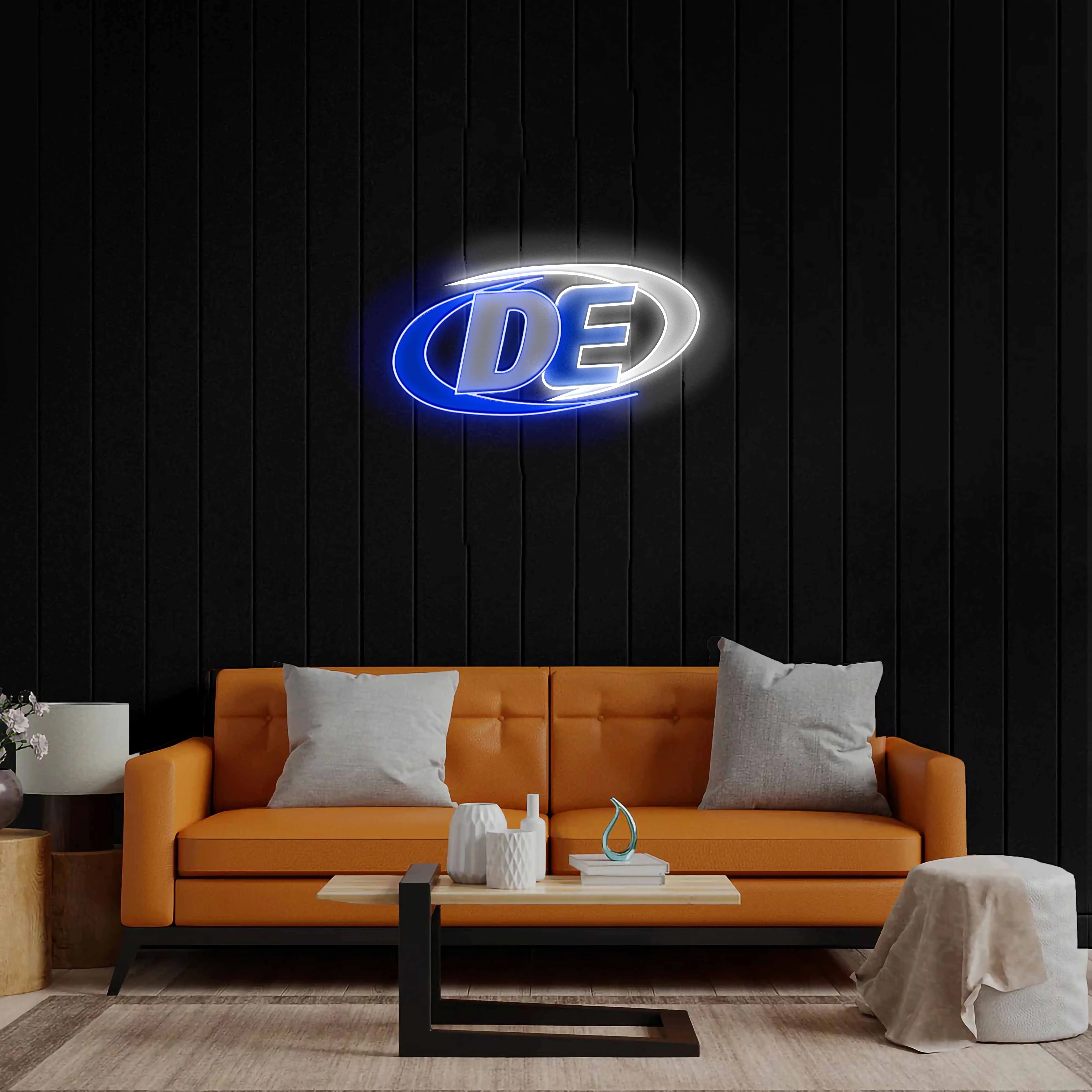 DE Logo - Premium Neon Artwork