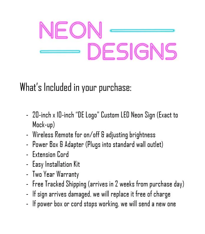 DE Logo - Premium Neon Artwork - Image 2