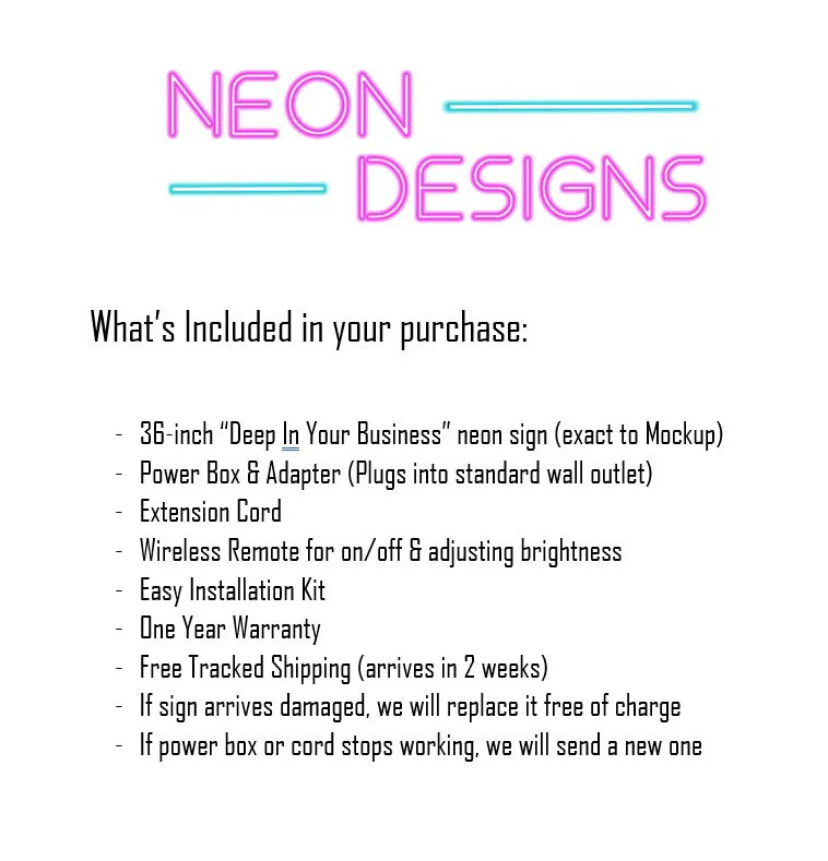 Deep In Your Business - Premium Neon Artwork - Image 2