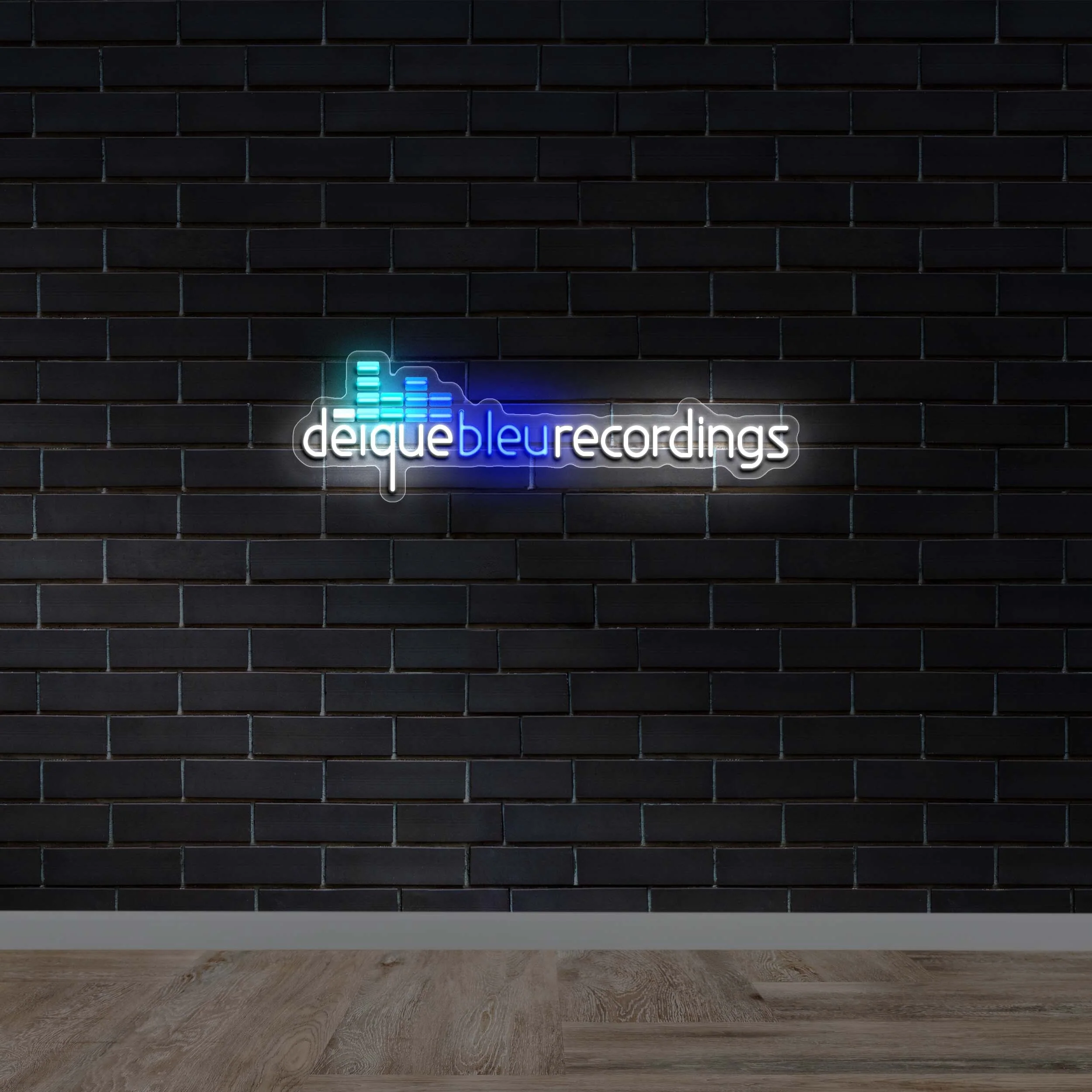 DEIQUE BLEU RECORDINGS - Premium Neon Artwork