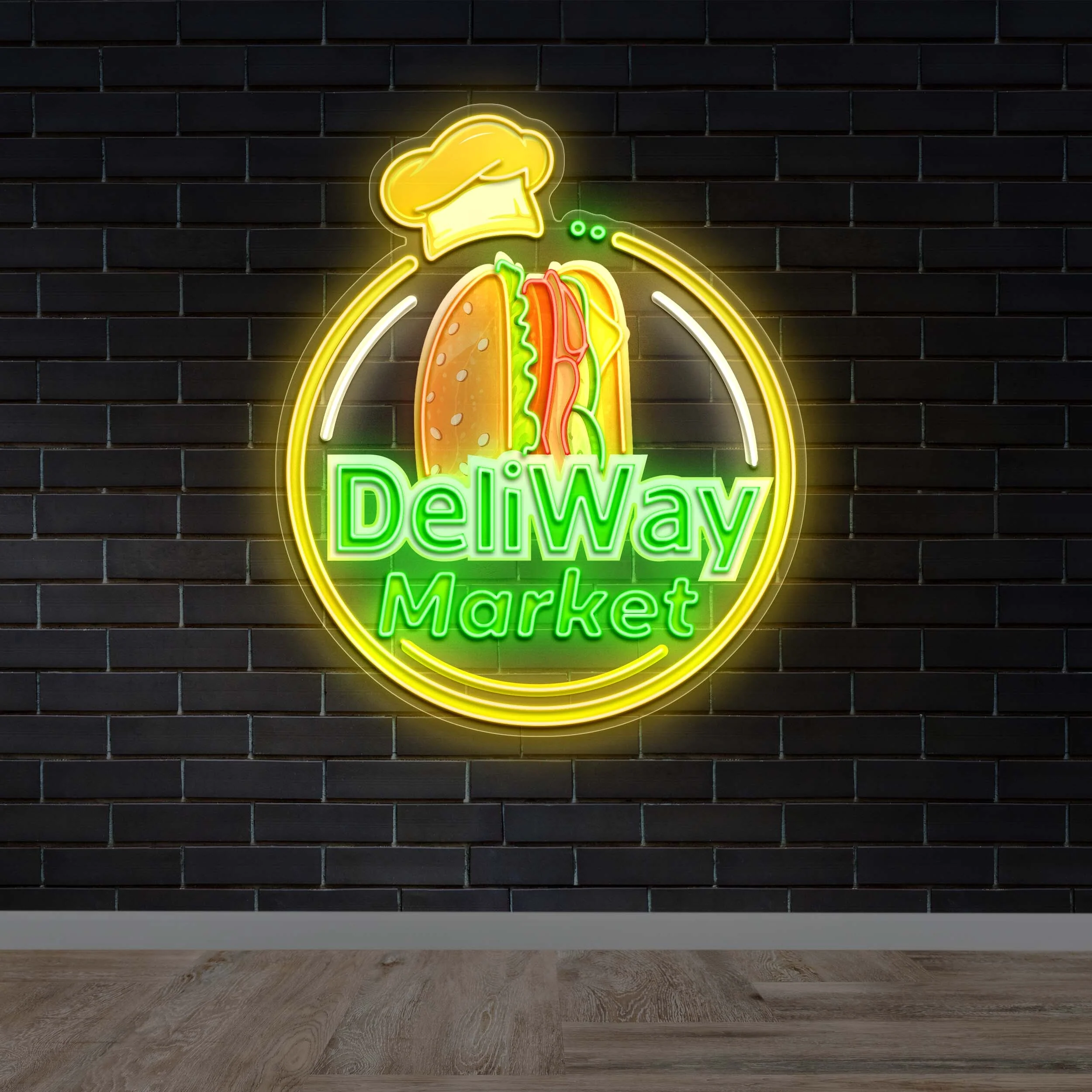 DELI WAY MARKET - Premium Neon Artwork