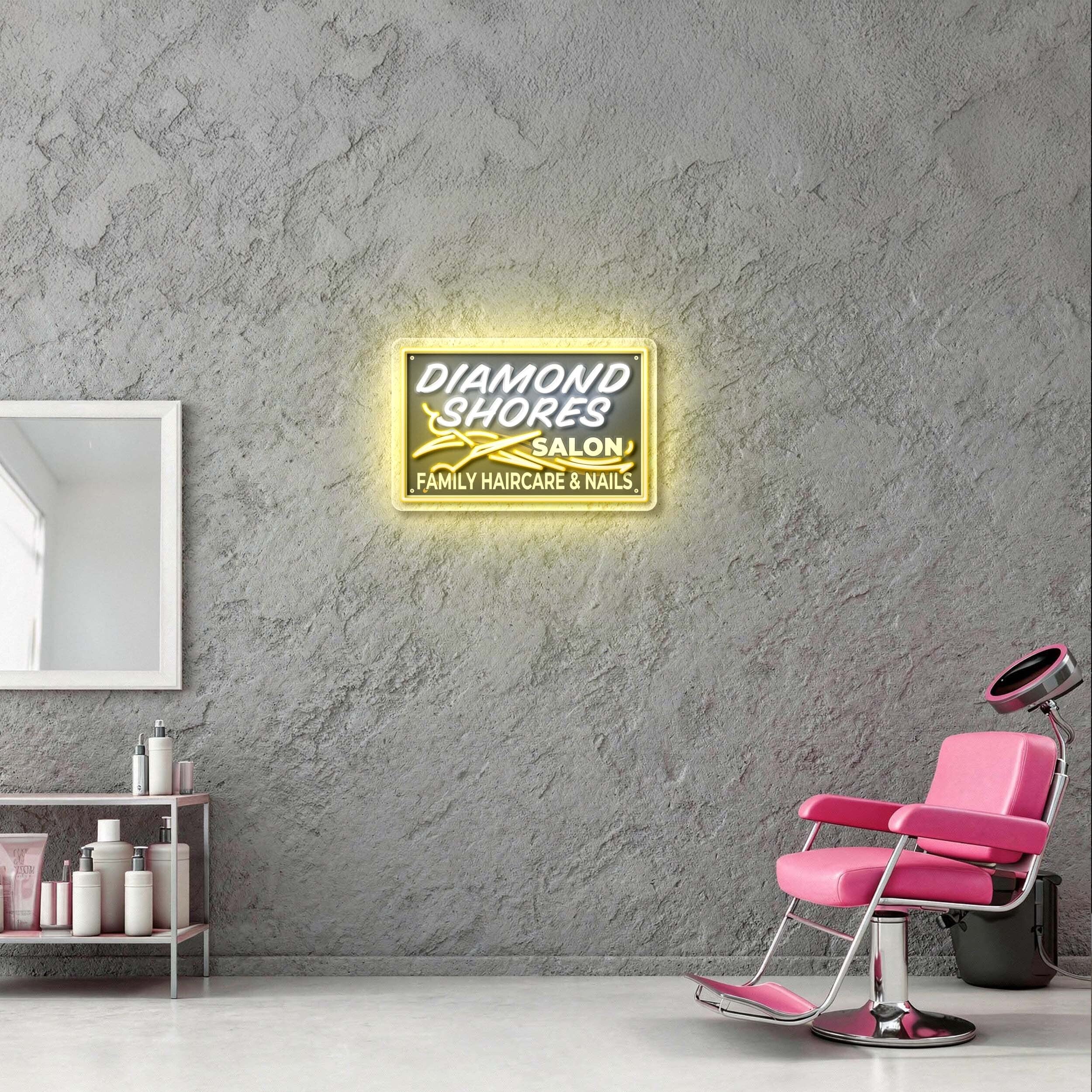 Diamond Shores Salon - Premium Neon Artwork - Image 2