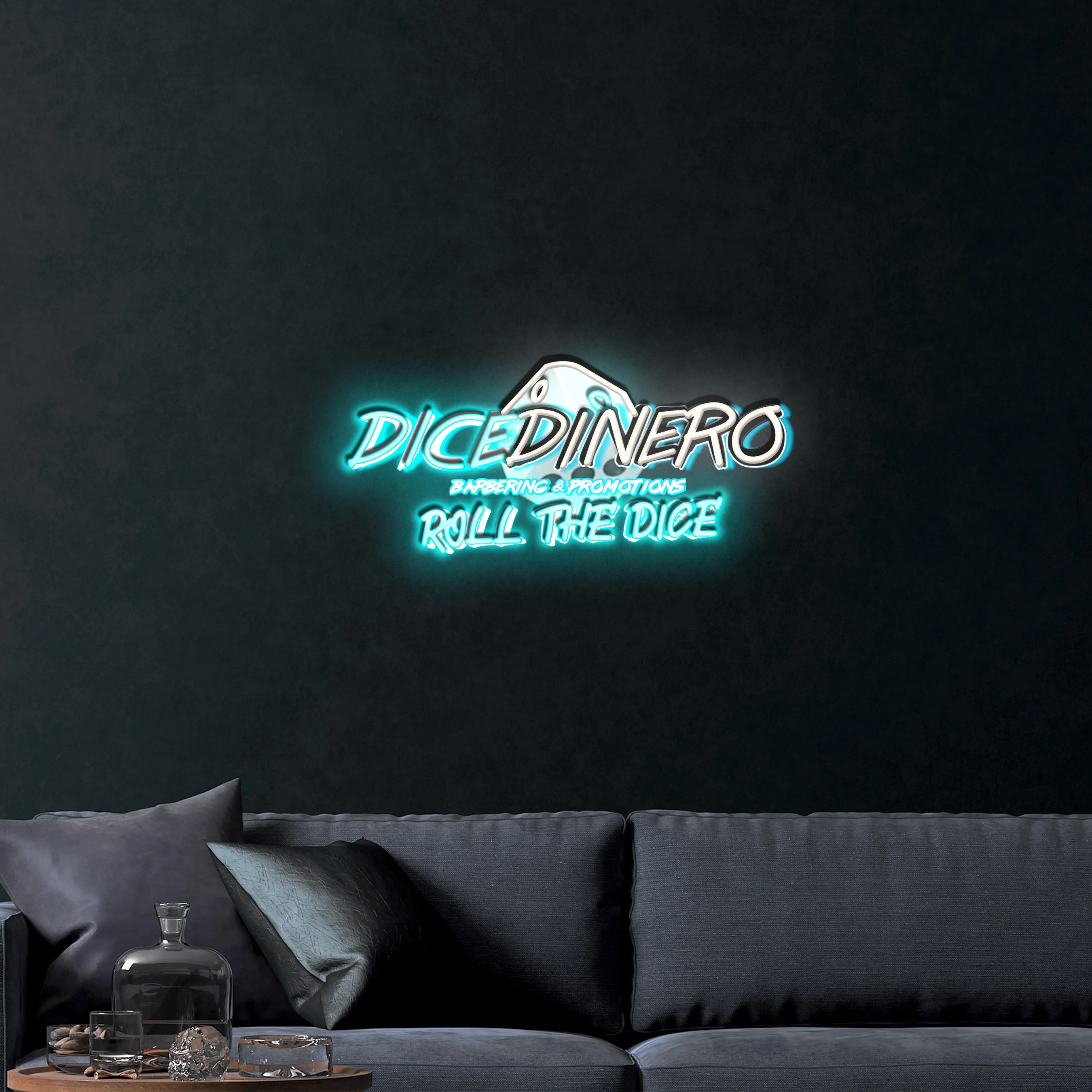 DICEDINERO – Premium Neon Artwork
