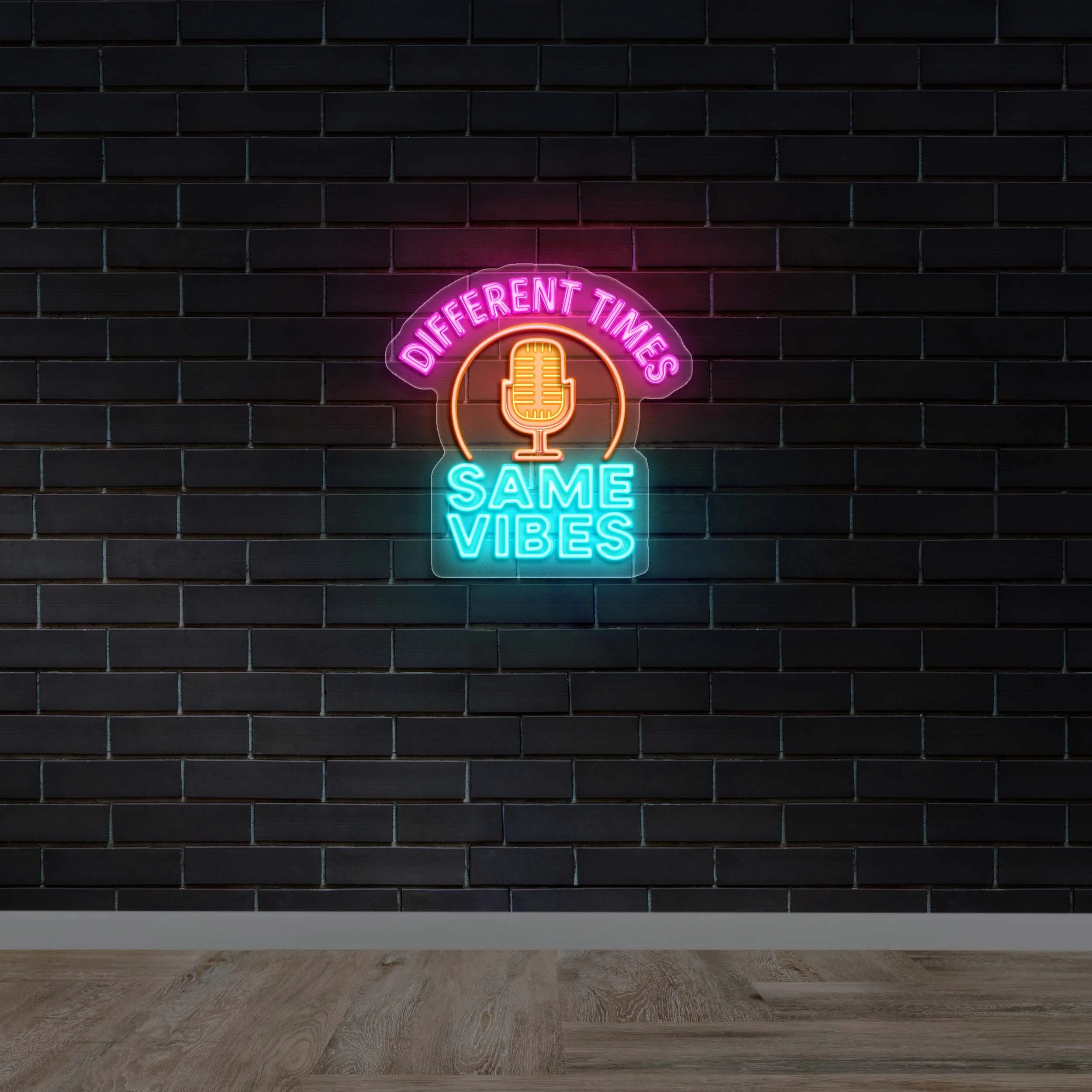 DIFFERENT TIMES SAME VIBES - Premium Neon Artwork