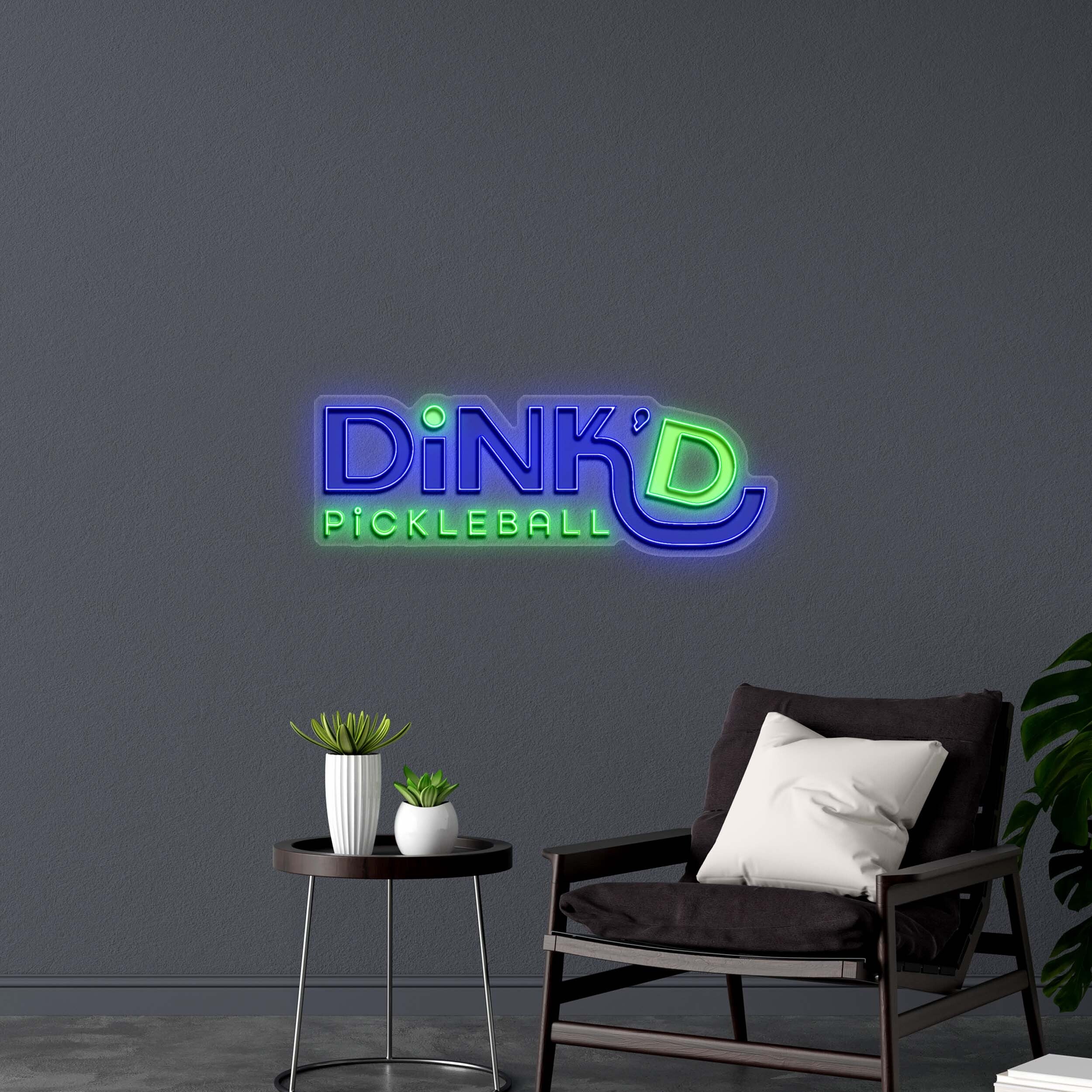 DiNK'D PICKLEBALL - Premium Neon Artwork