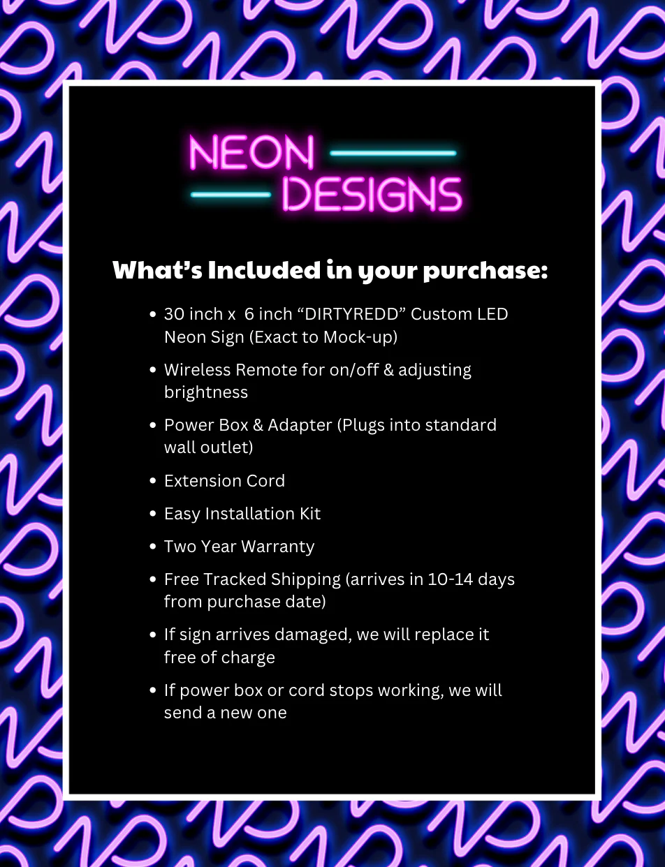 DIRTYREDD - Premium Neon Artwork - Image 2