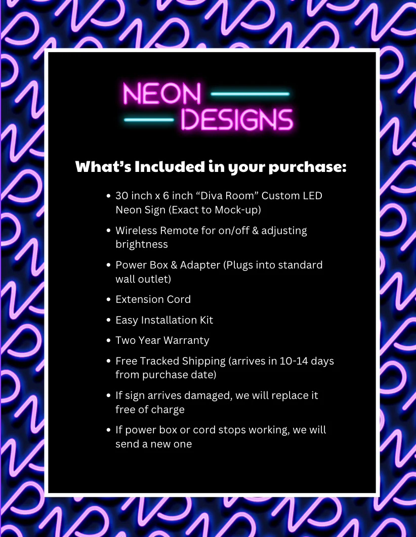 Diva Room - Premium Neon Artwork - Image 2