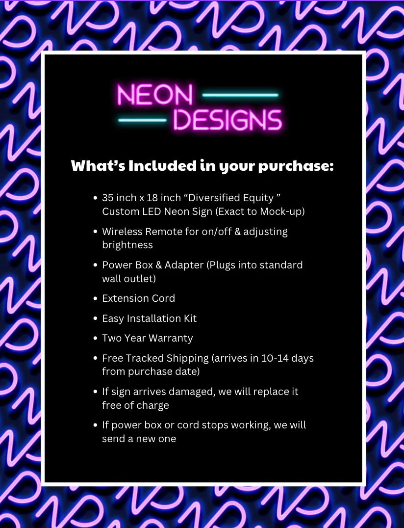 Diversified Equity - Premium Neon Artwork - Image 2