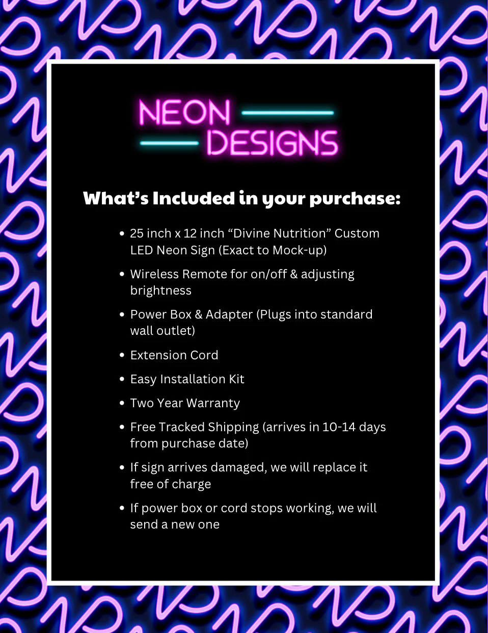 Divine Nutrition - Premium Neon Artwork - Image 2