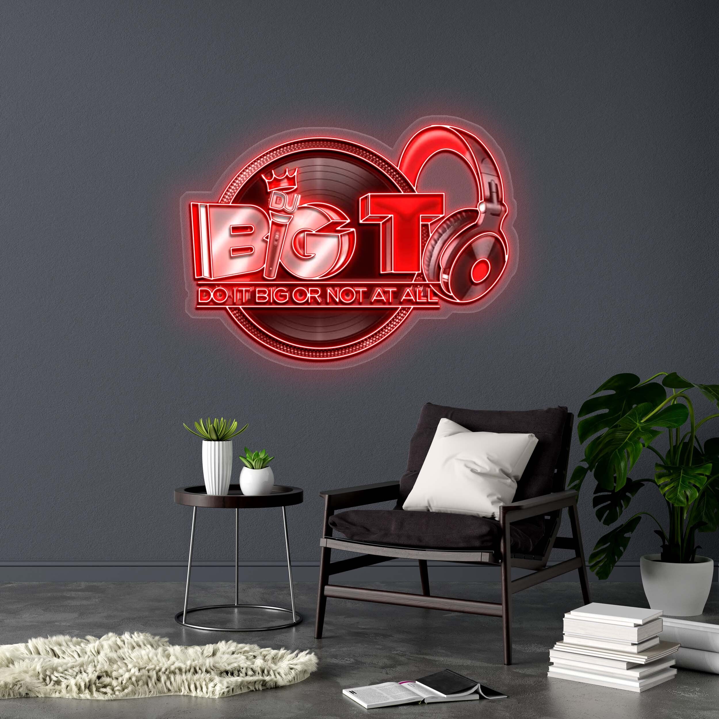 DJ BIG T - Premium Neon Artwork