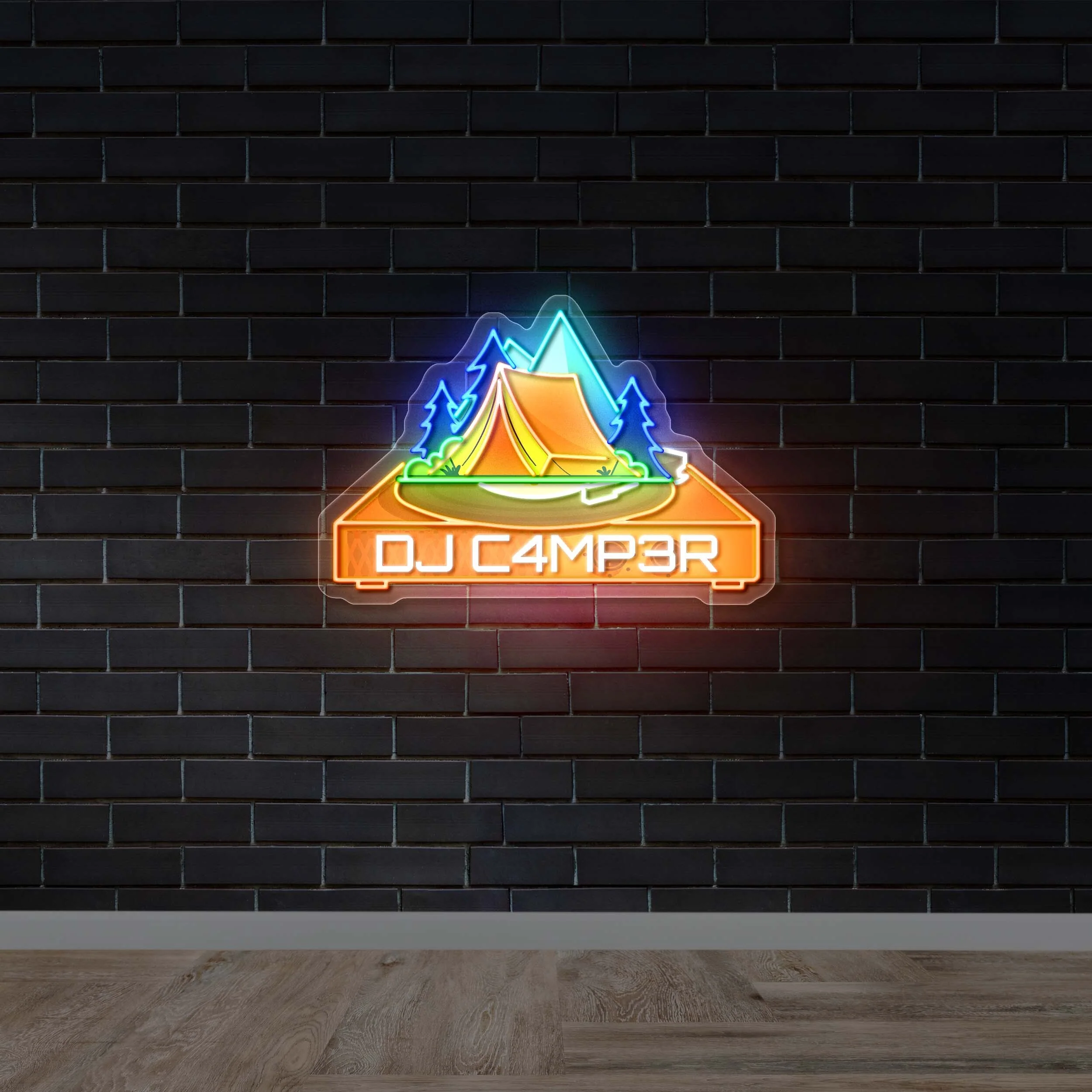 DJ C4MP3R - Premium Neon Artwork