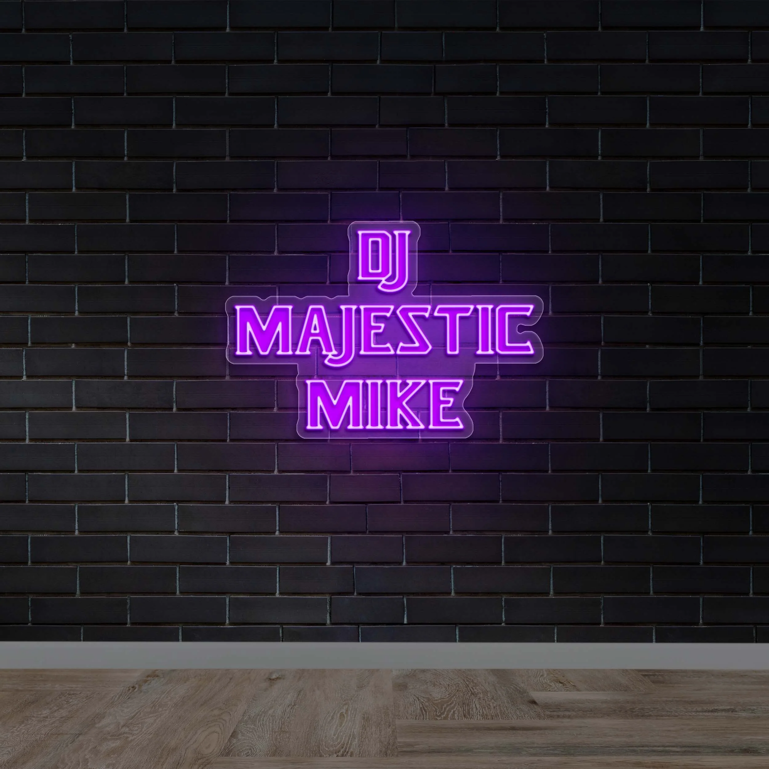 DJ Majestic Mike - Premium Neon Artwork