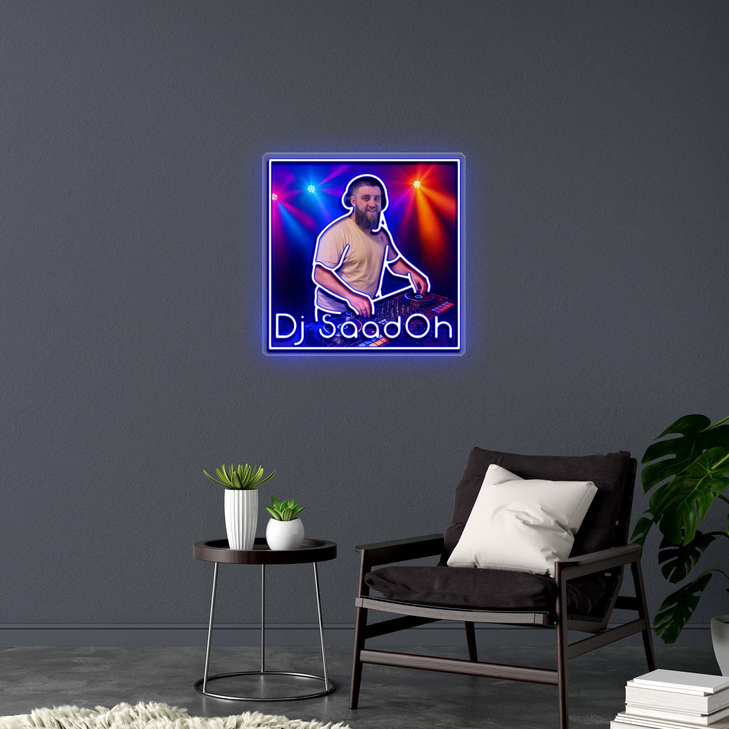 DJ SaadOh - Premium Neon Artwork