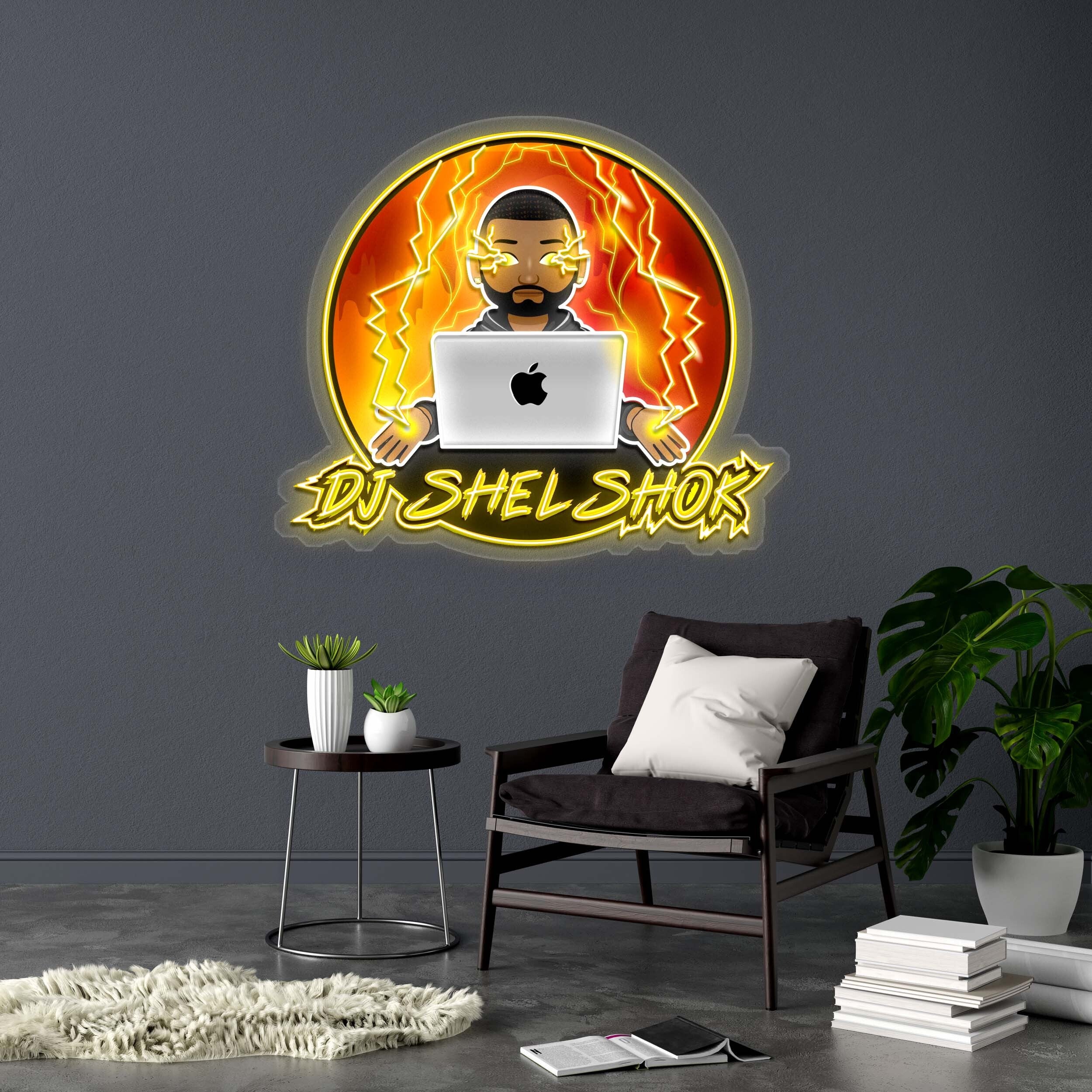 DJ SHEL SHOK - Premium Neon Artwork