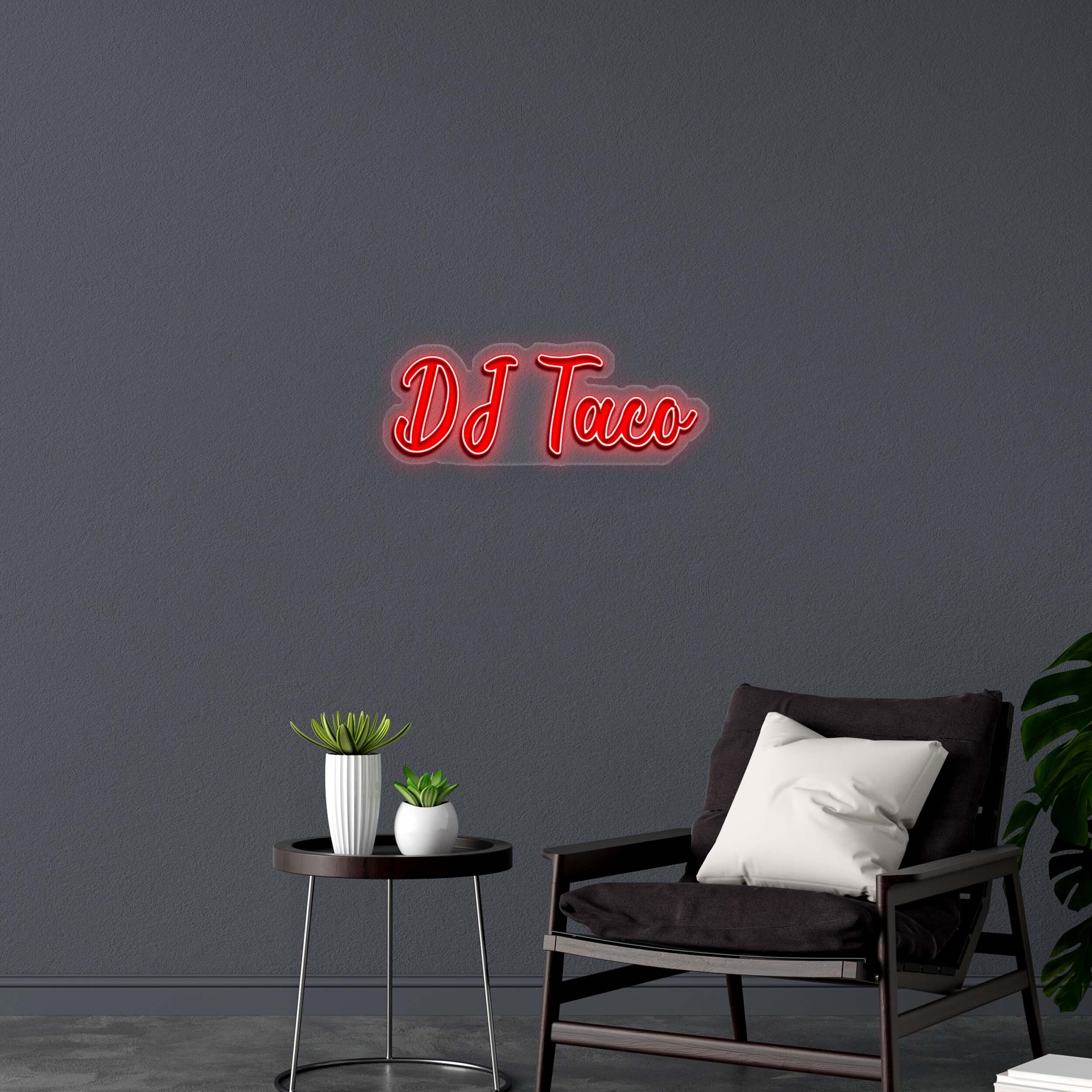 DJ Taco - Premium Neon Artwork