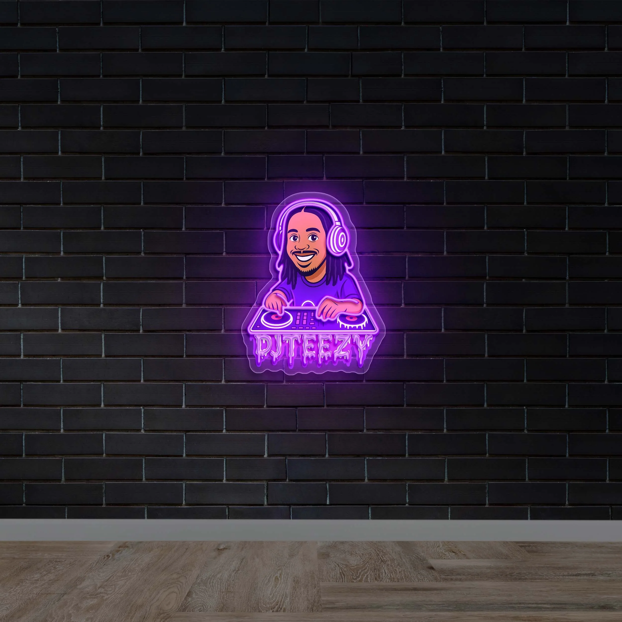 DJ Teezy - Premium Neon Artwork