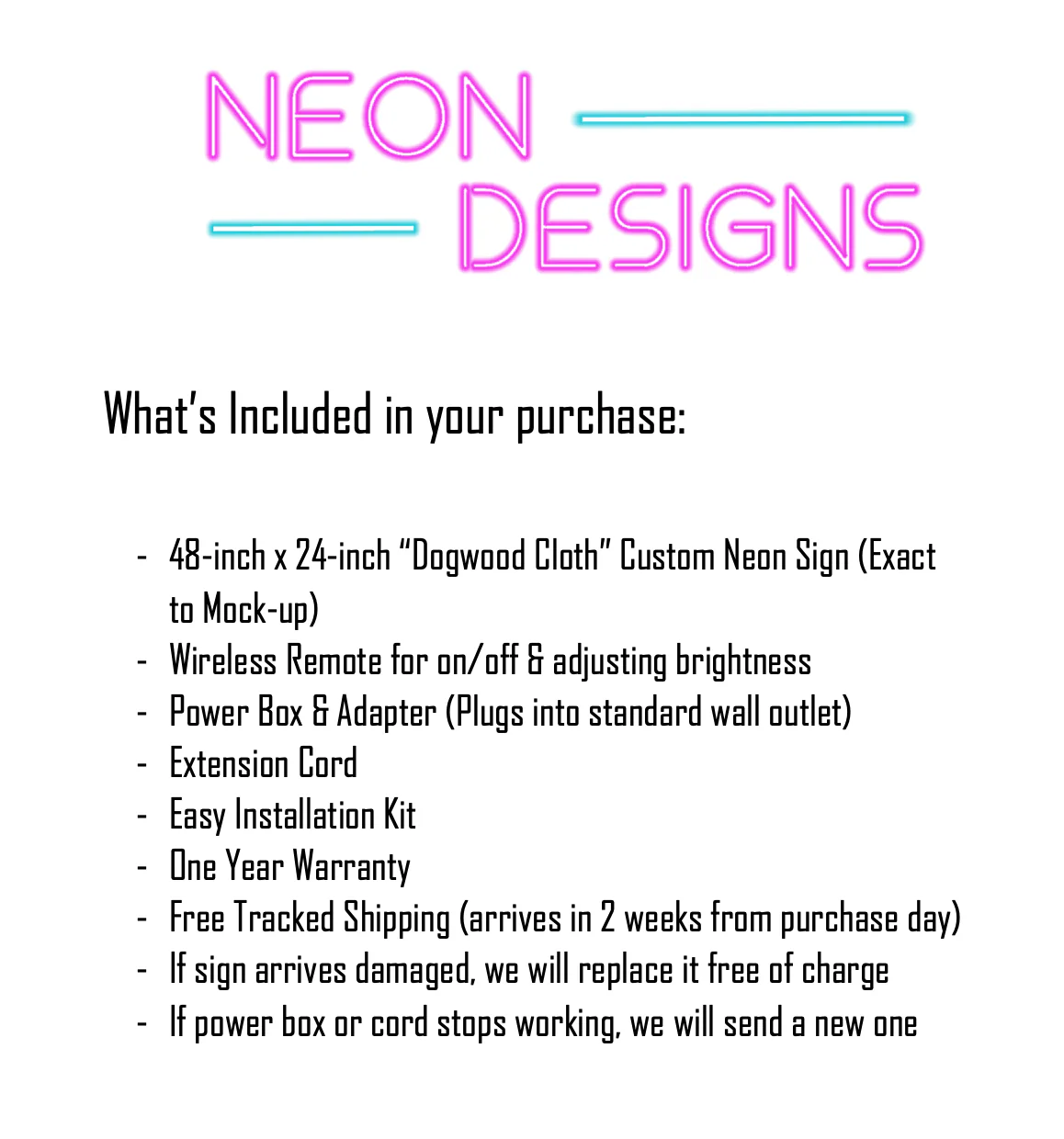 Dogwood Cloth - Premium Neon Artwork - Image 2