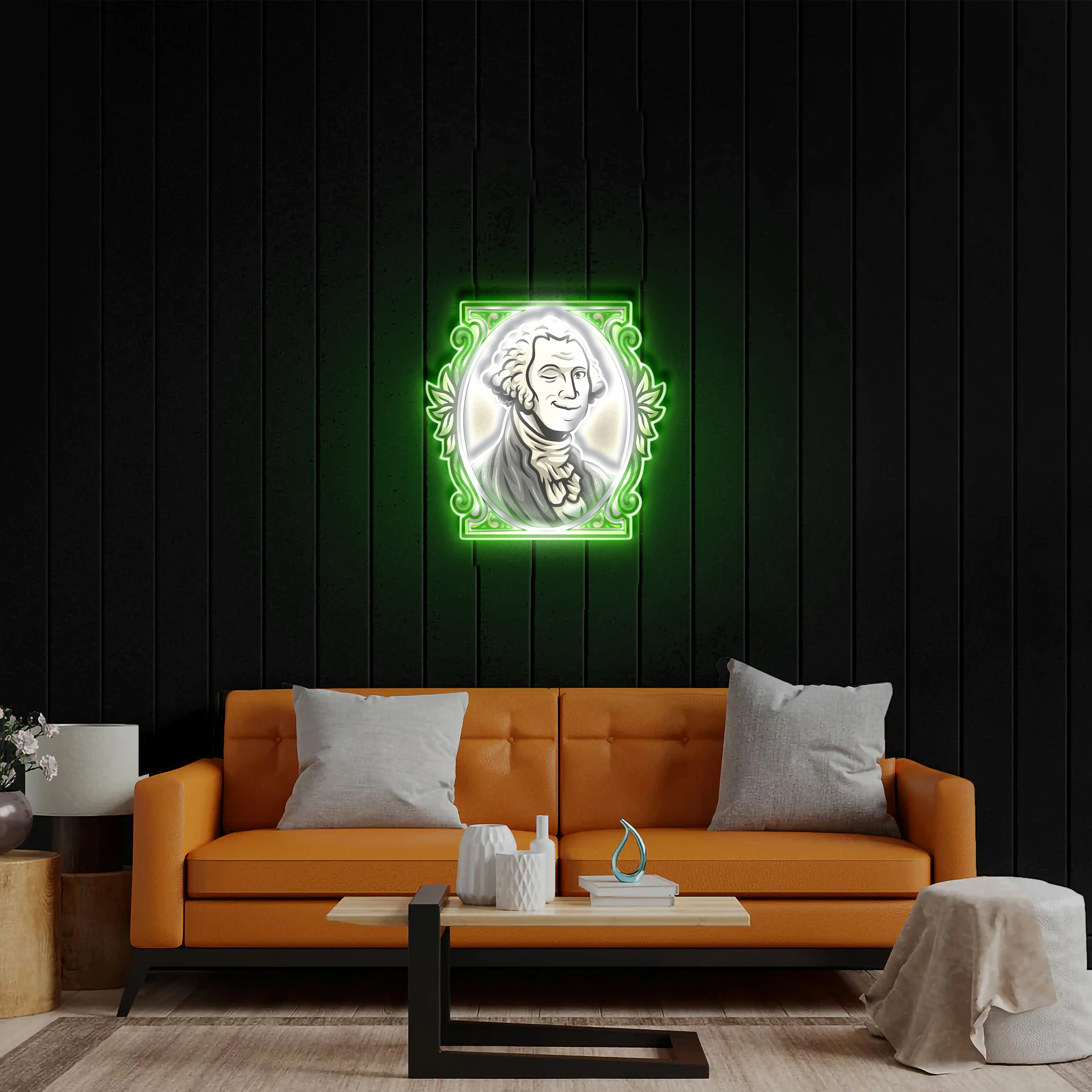 Dollar Bill - Premium Neon Artwork