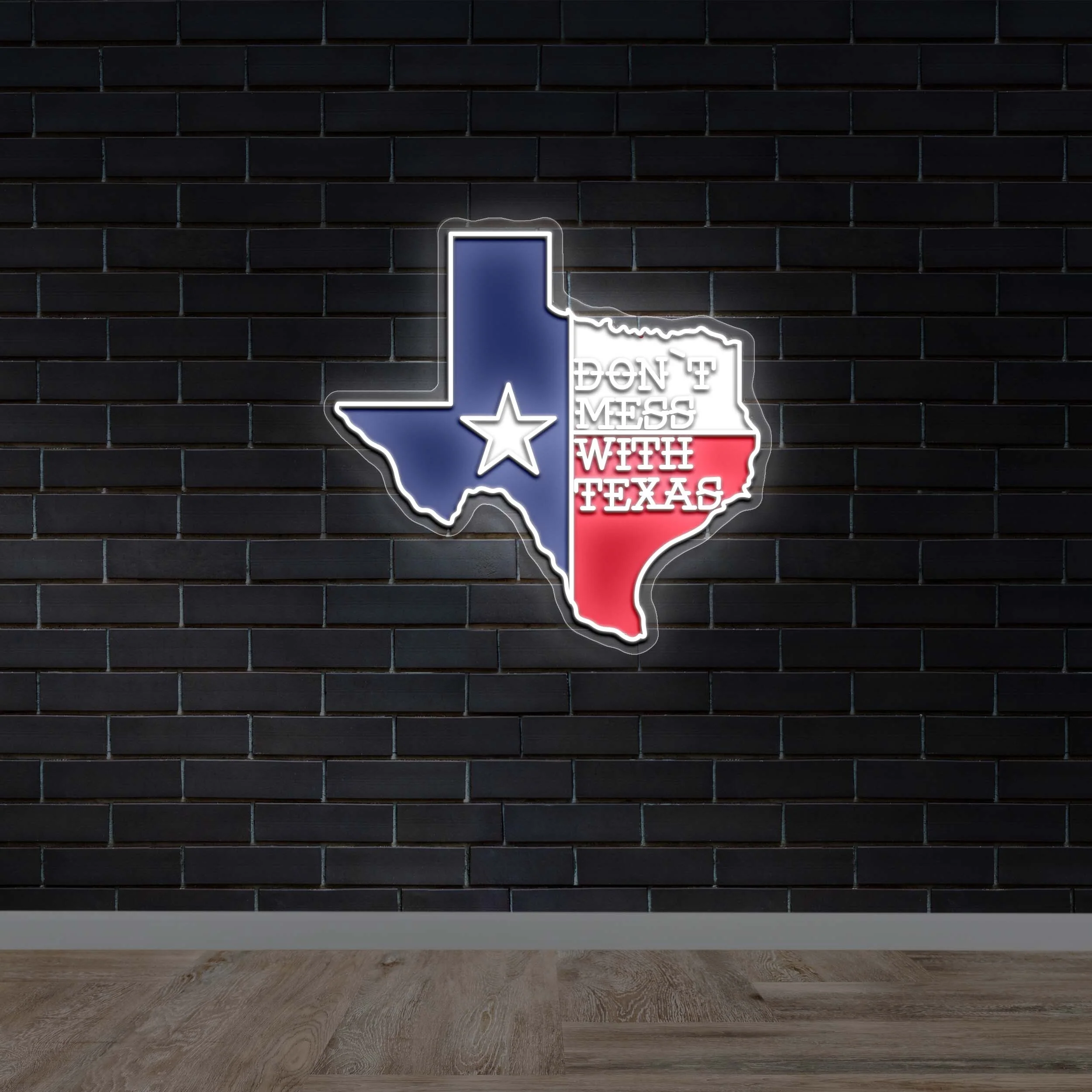 Don't Mess with Texas - Premium Neon Artwork