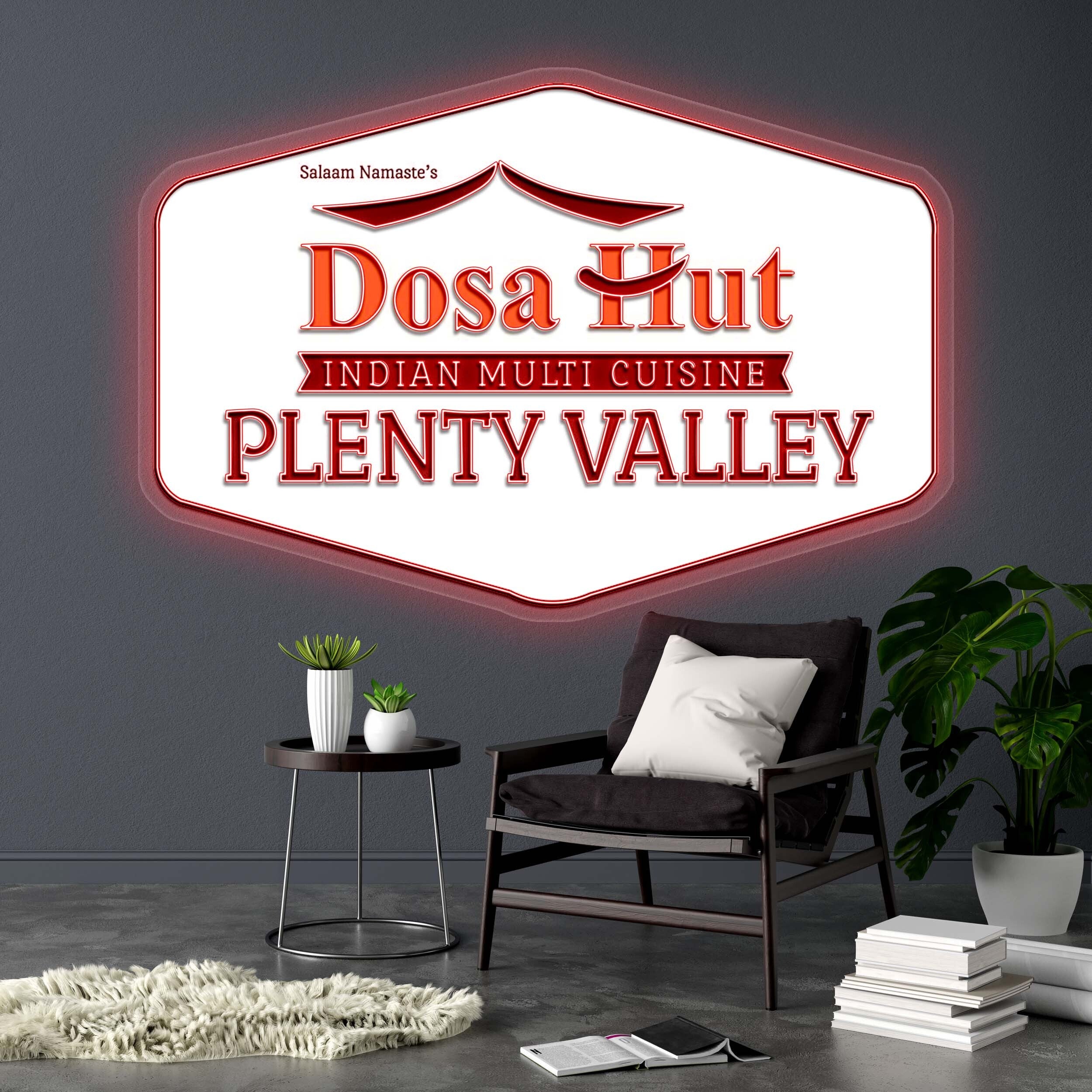 Dosa Hut INDIAN MULTI CUISINE - Premium Neon Artwork