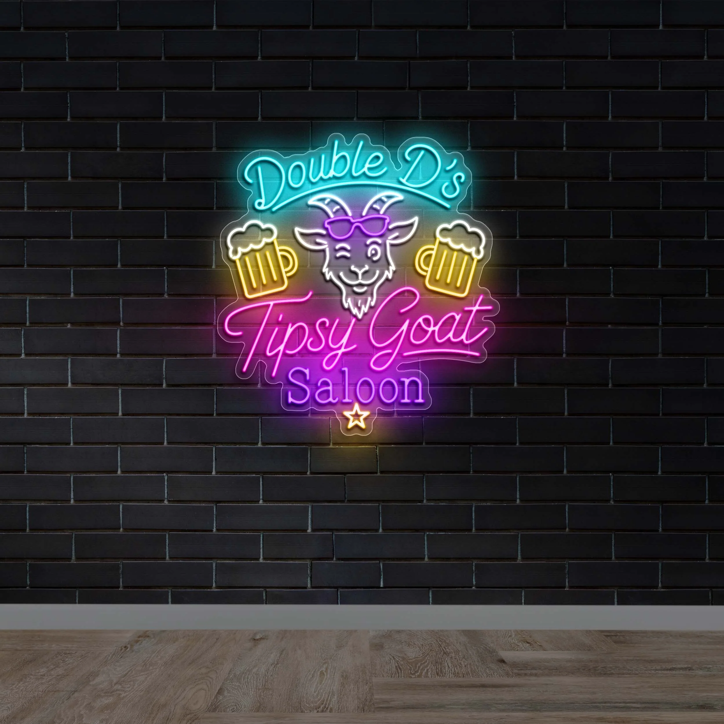 Double D's Tipsy Goat Saloon | 2nd Version - Premium Neon Artwork