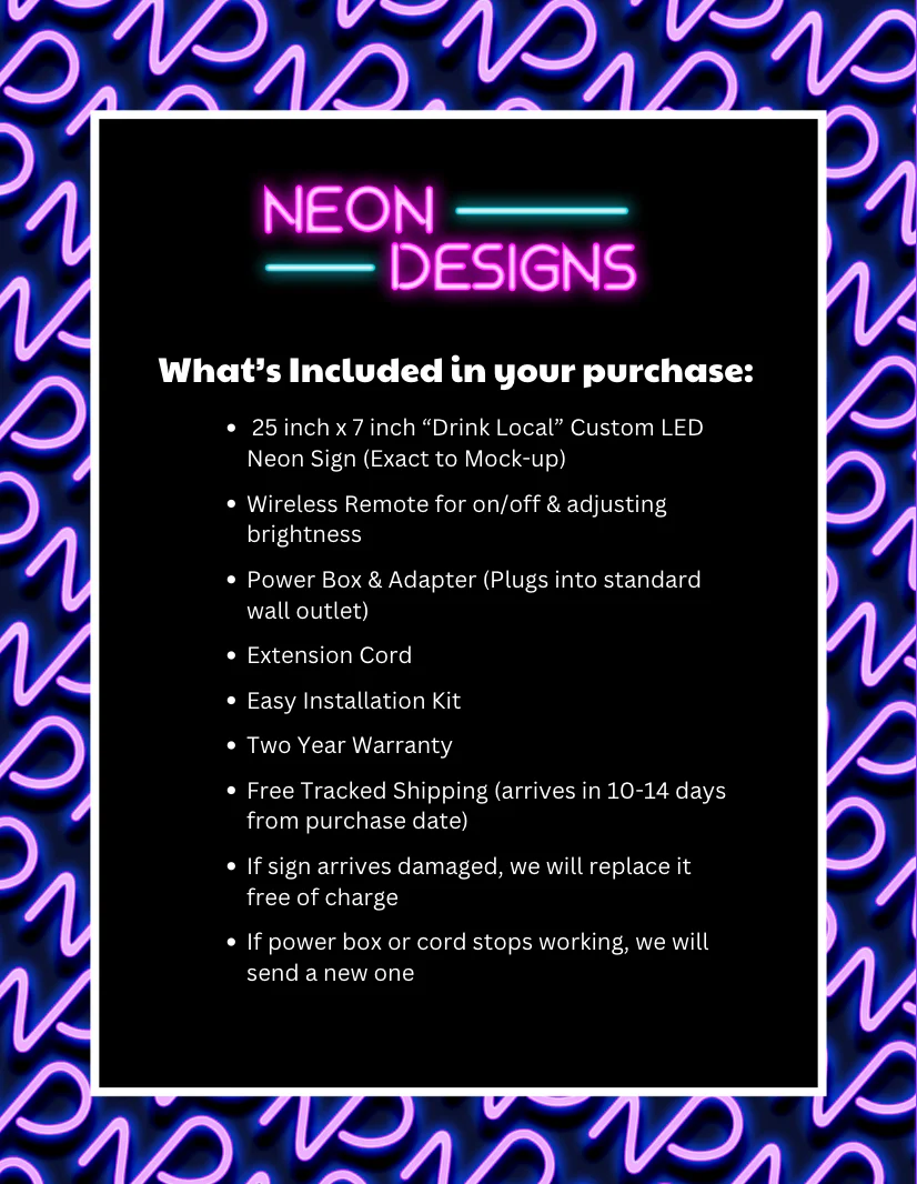 Drink Local - Premium Neon Artwork - Image 2
