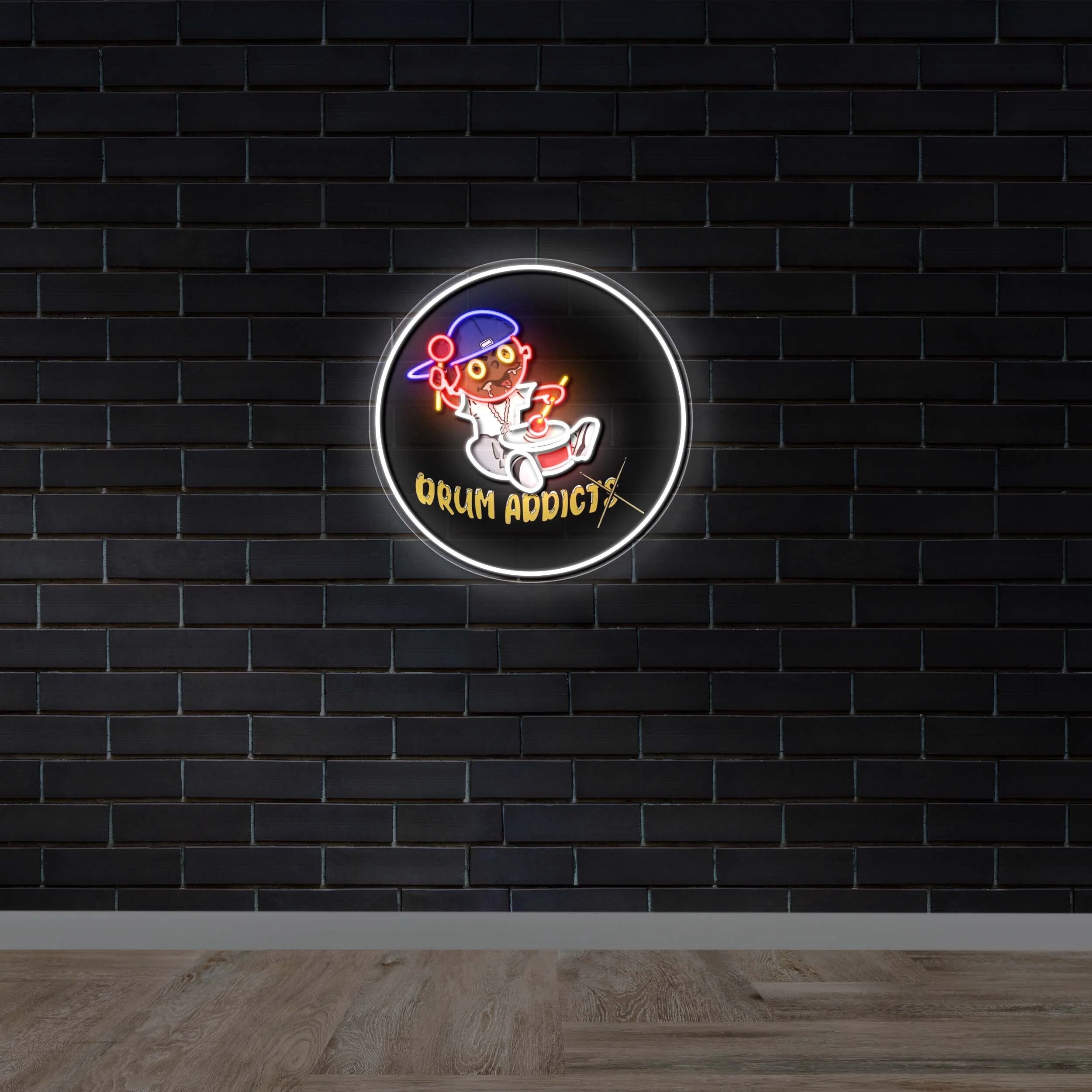 Drum Addicts | Smaller Version - Premium Neon Artwork