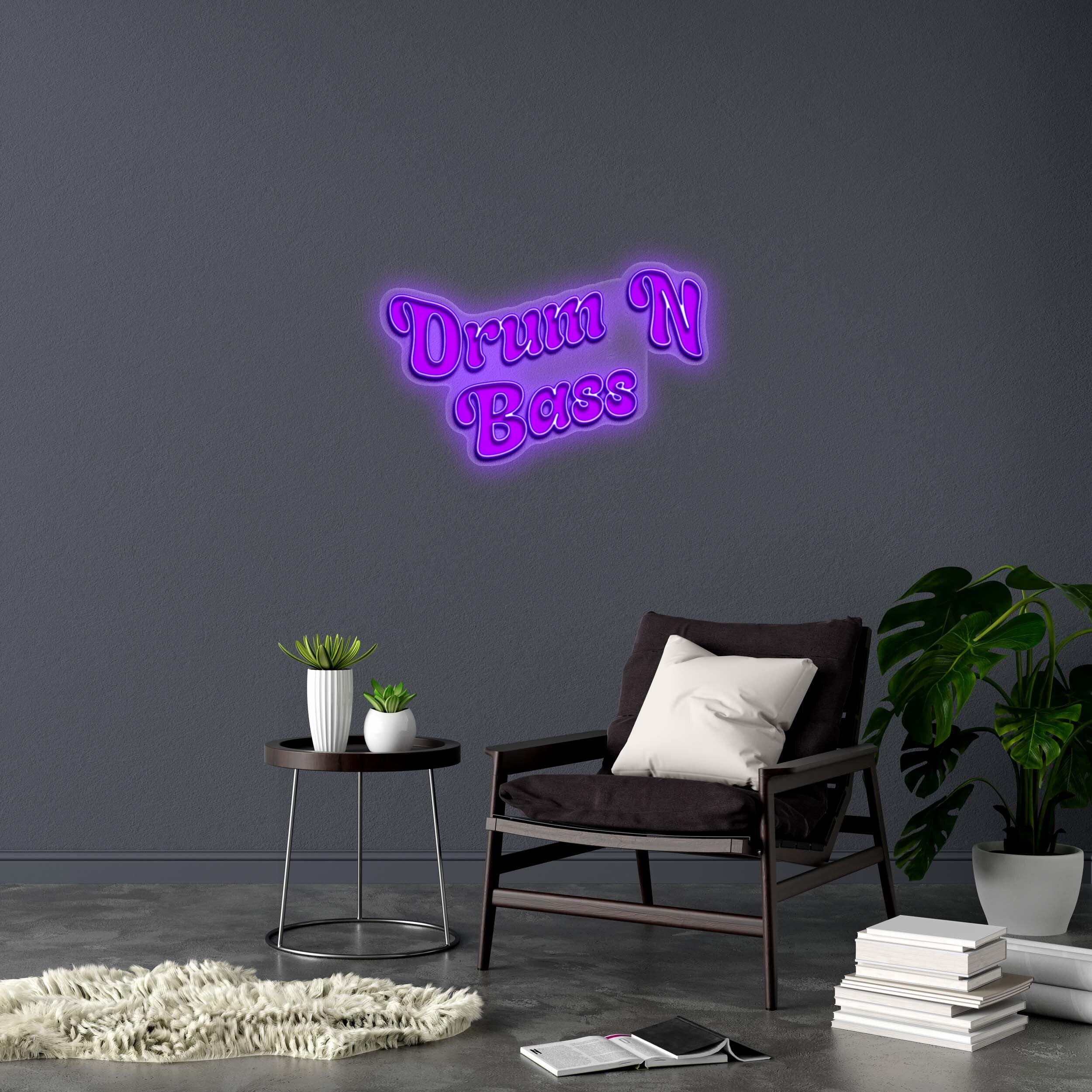Drum N Bass - Premium Neon Artwork