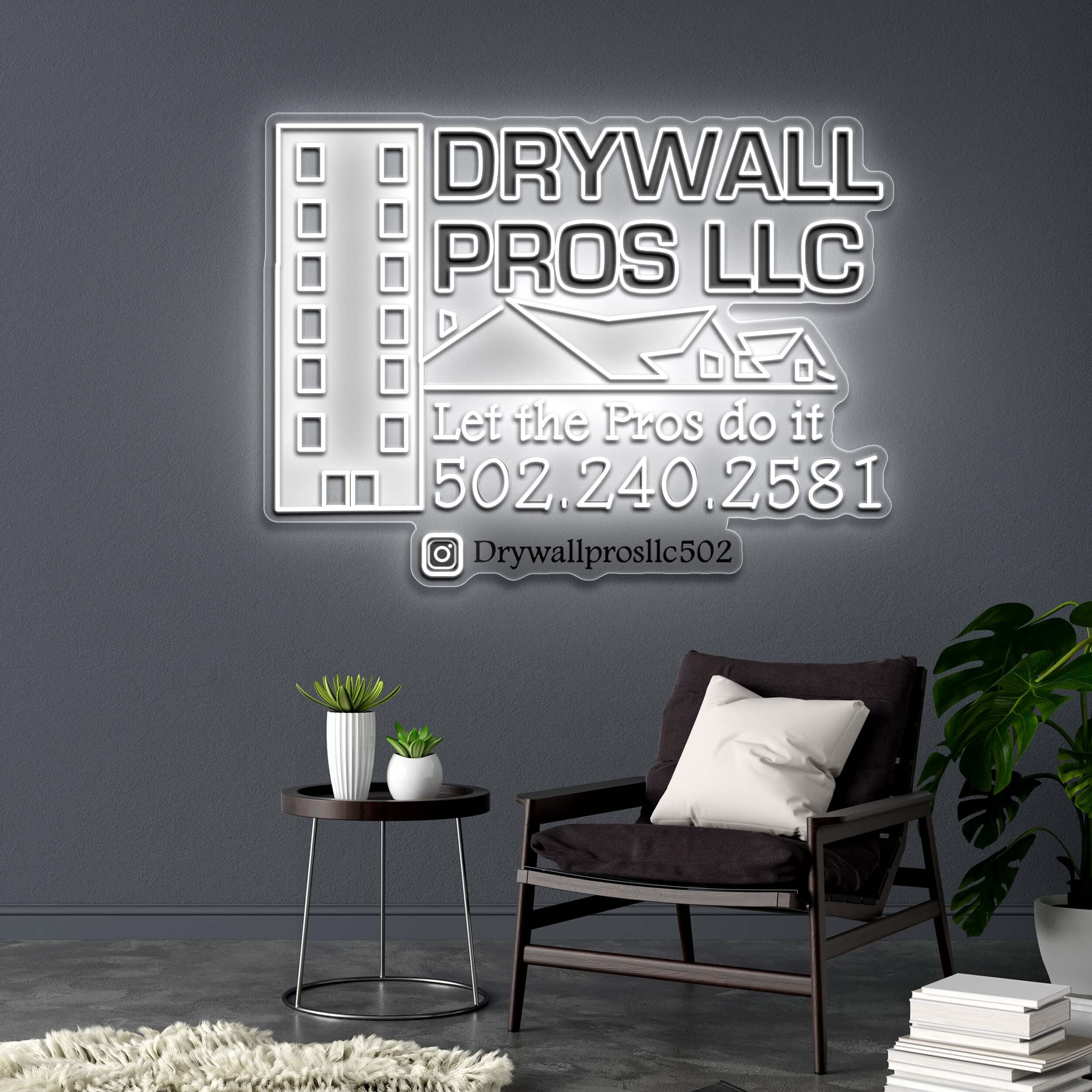 Drywall Pros - Premium Neon Artwork
