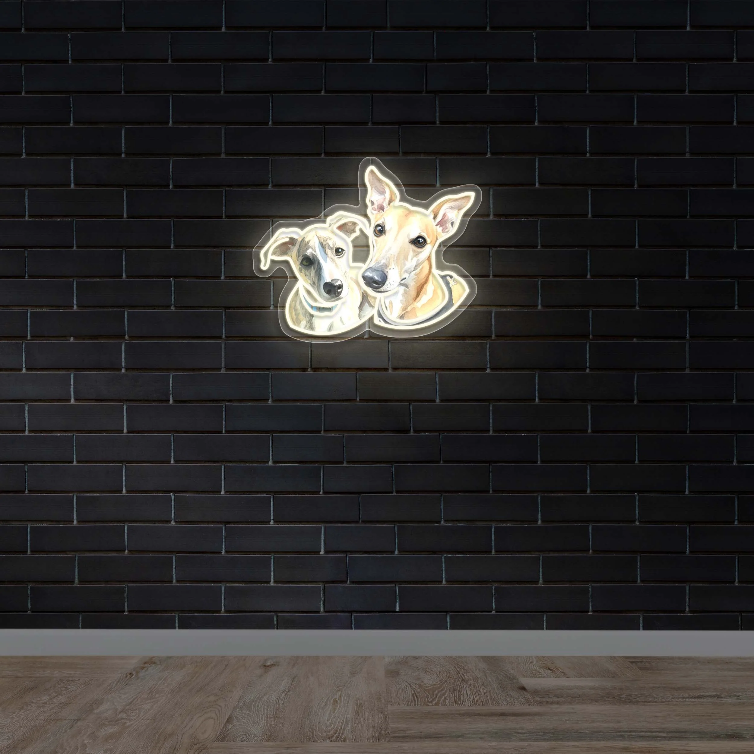 Duo Paws Glow - Premium Neon Artwork