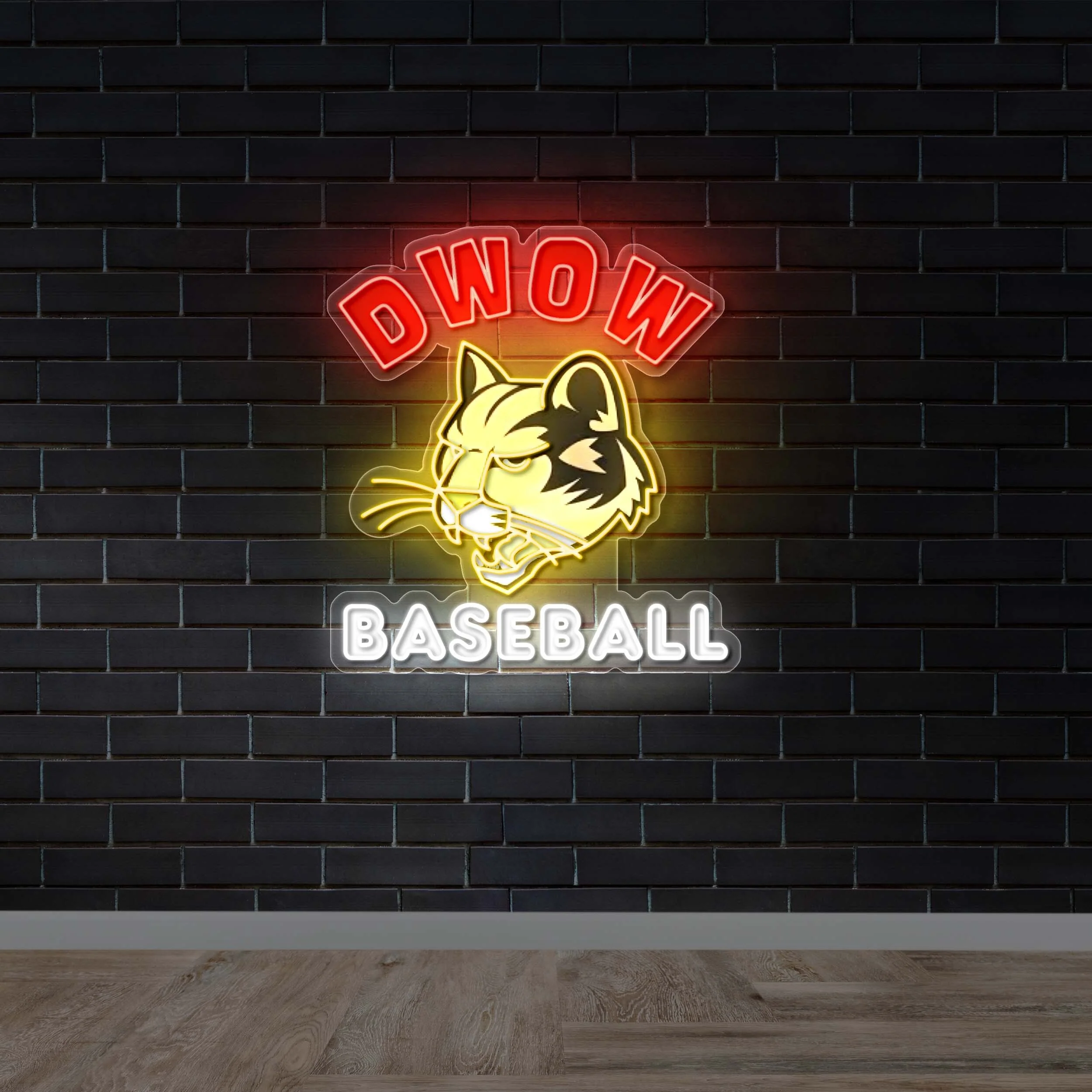D WOW BASEBALL - Premium Neon Artwork - Image 2