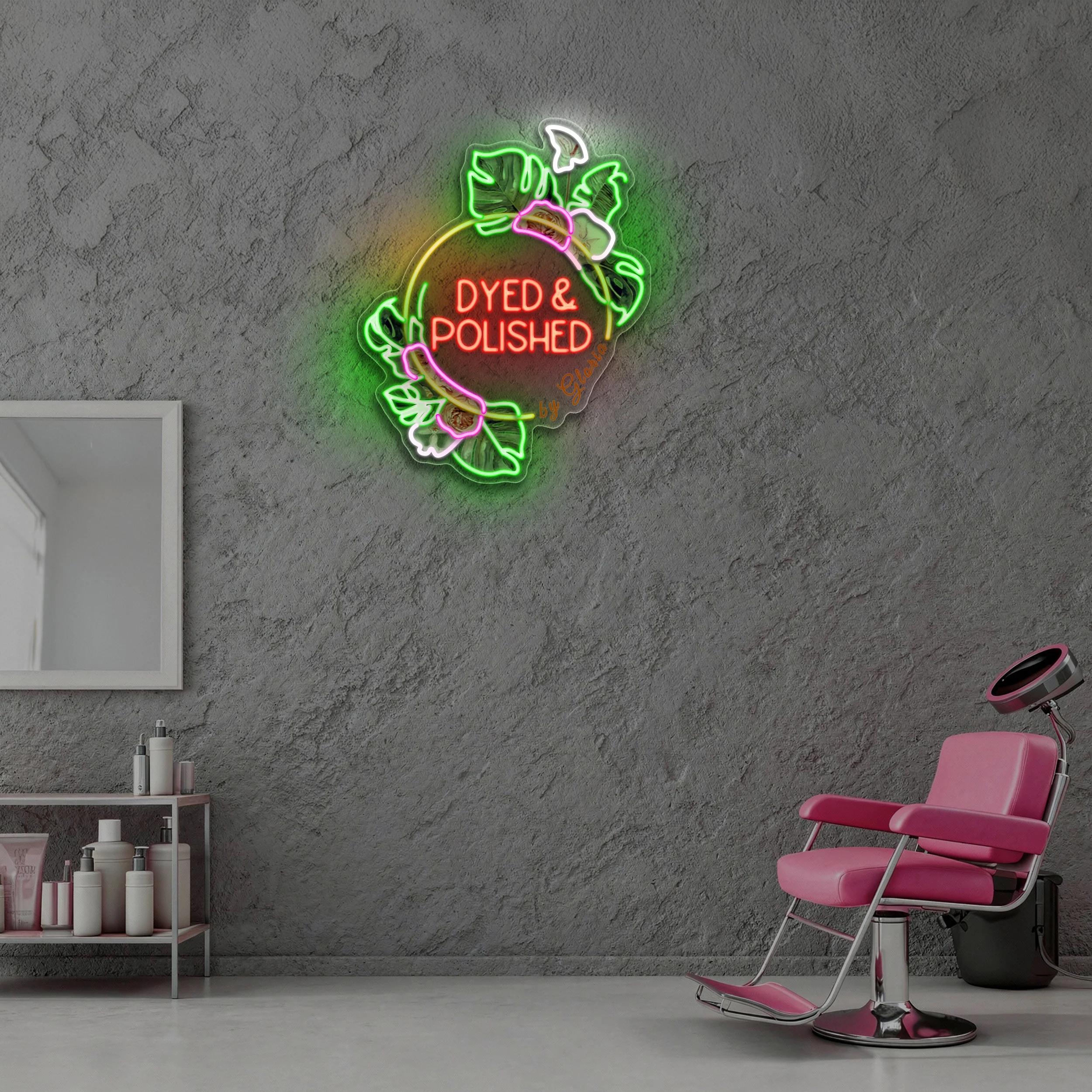DYED & POLISHED - Premium Neon Artwork - Image 2