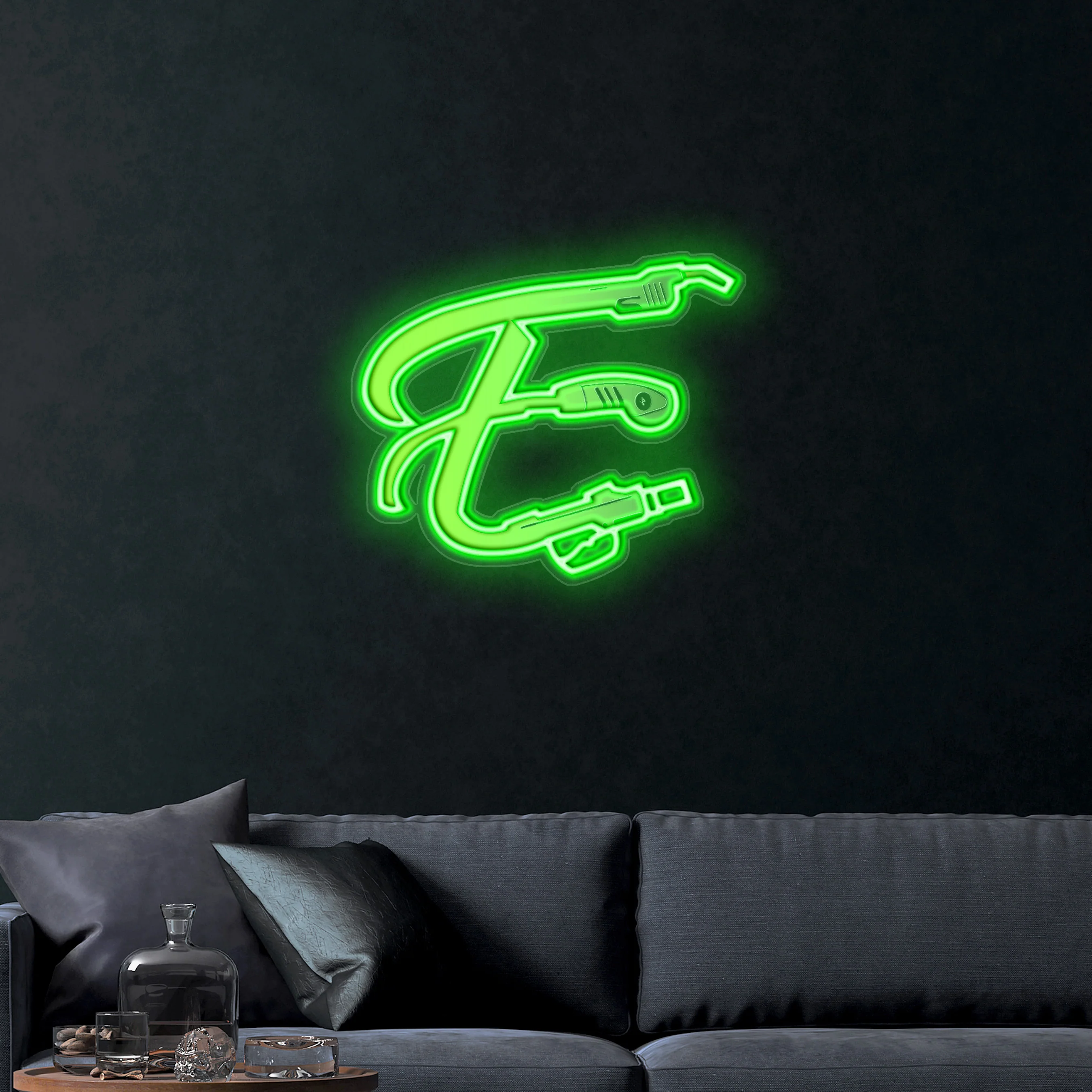 E – Premium Neon Artwork