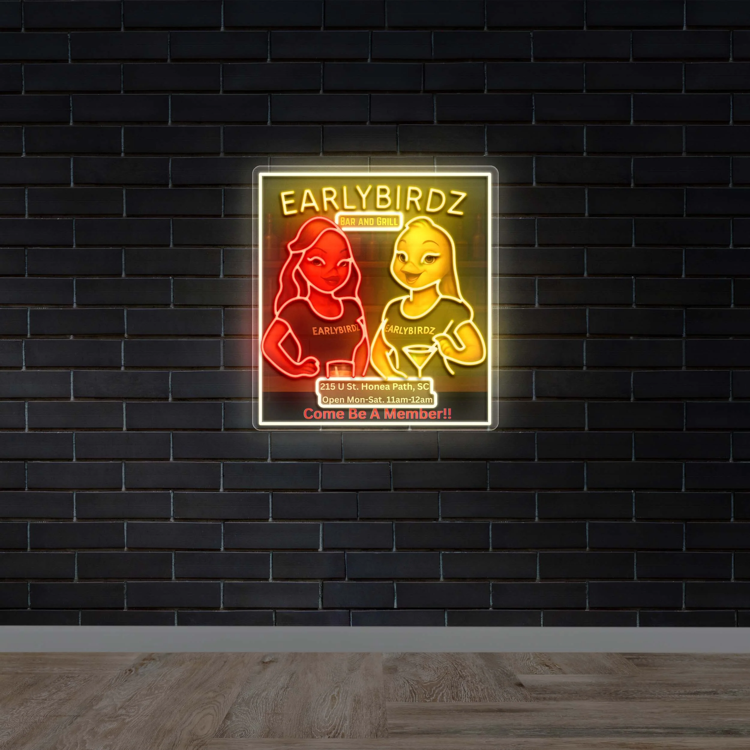 Earlybirdz Bar and Grill - Premium Neon Artwork