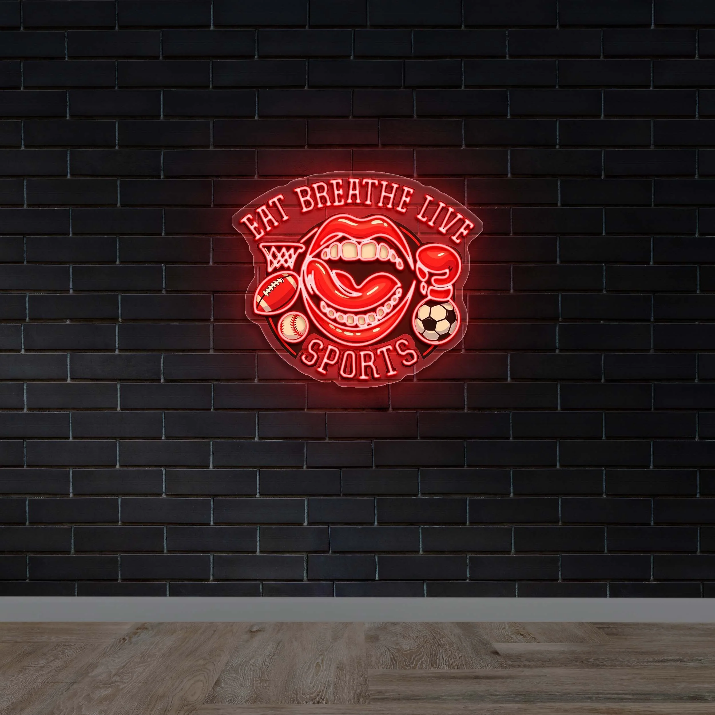 EAT BREATHE LIVE SPORTS - Premium Neon Artwork