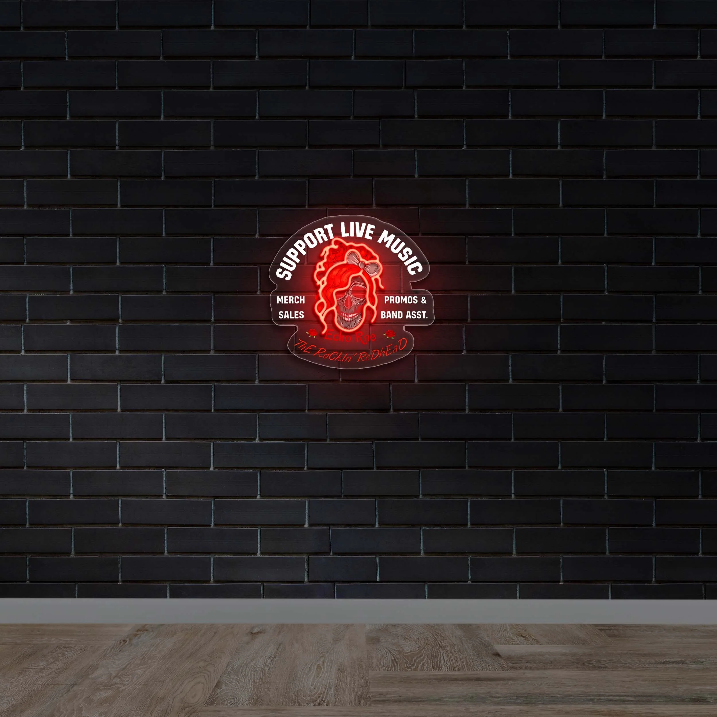 Echo Rae The Rockin Redhead - Premium Neon Artwork