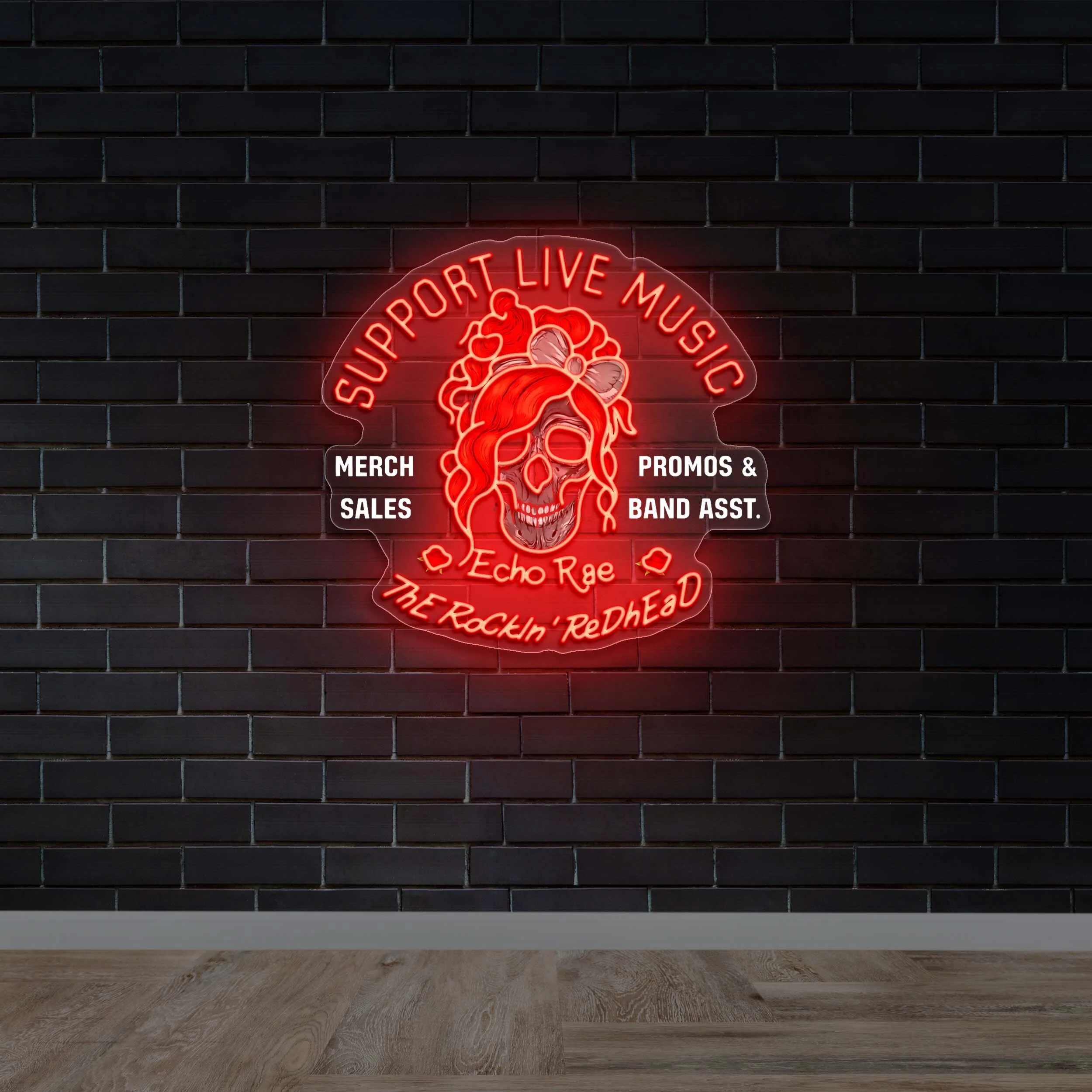 Echo Rae The Rockin Redhead - Premium Neon Artwork - Image 2