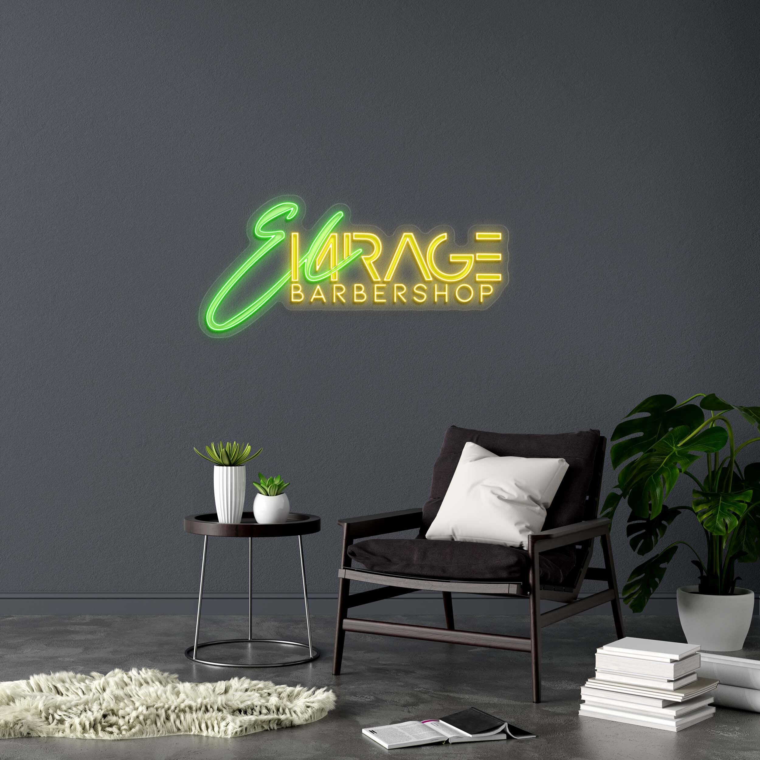 EL MIRAGE BARBERSHOP - Premium Neon Artwork