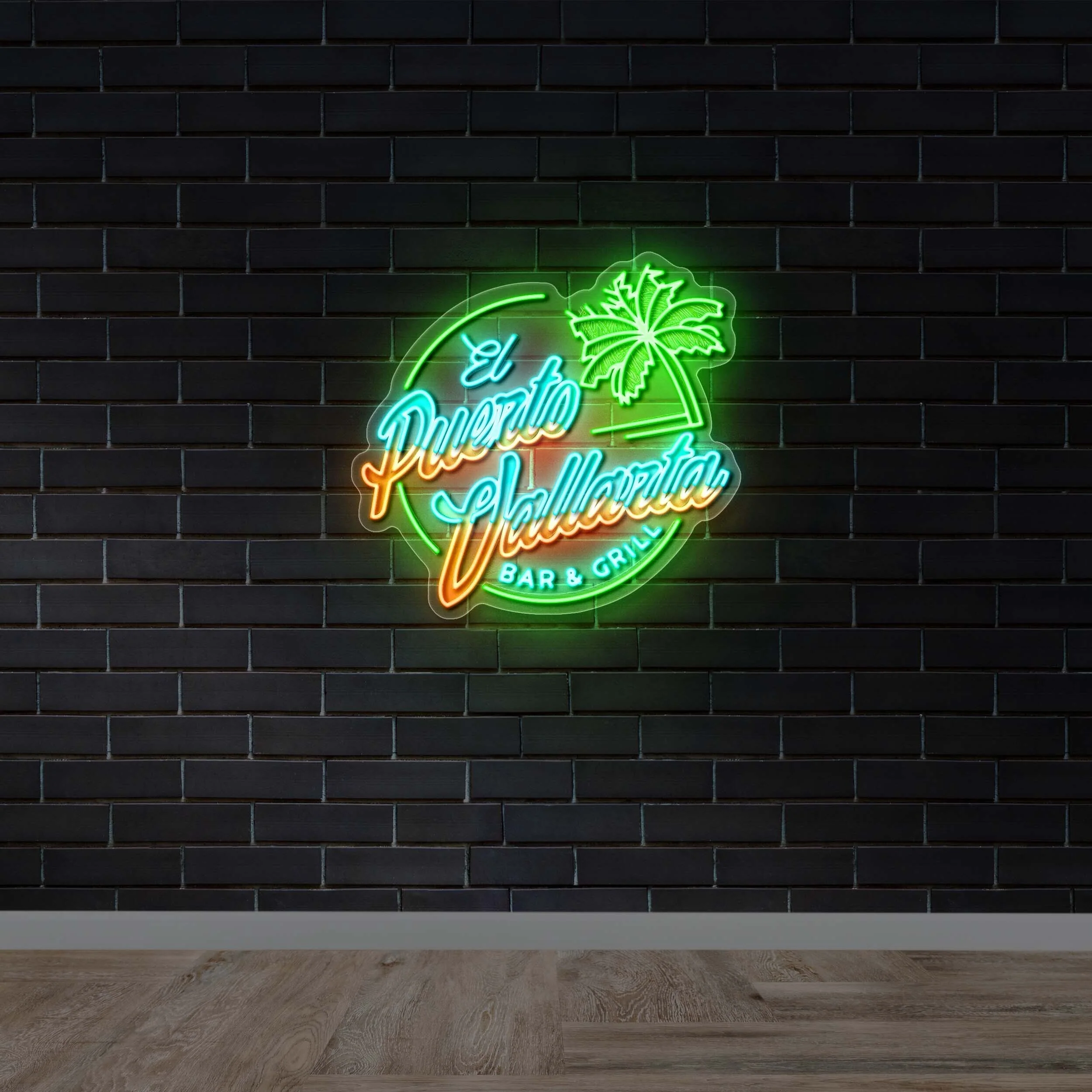 El Puerto de Vallarta Bar & Grill - Premium Neon Artwork