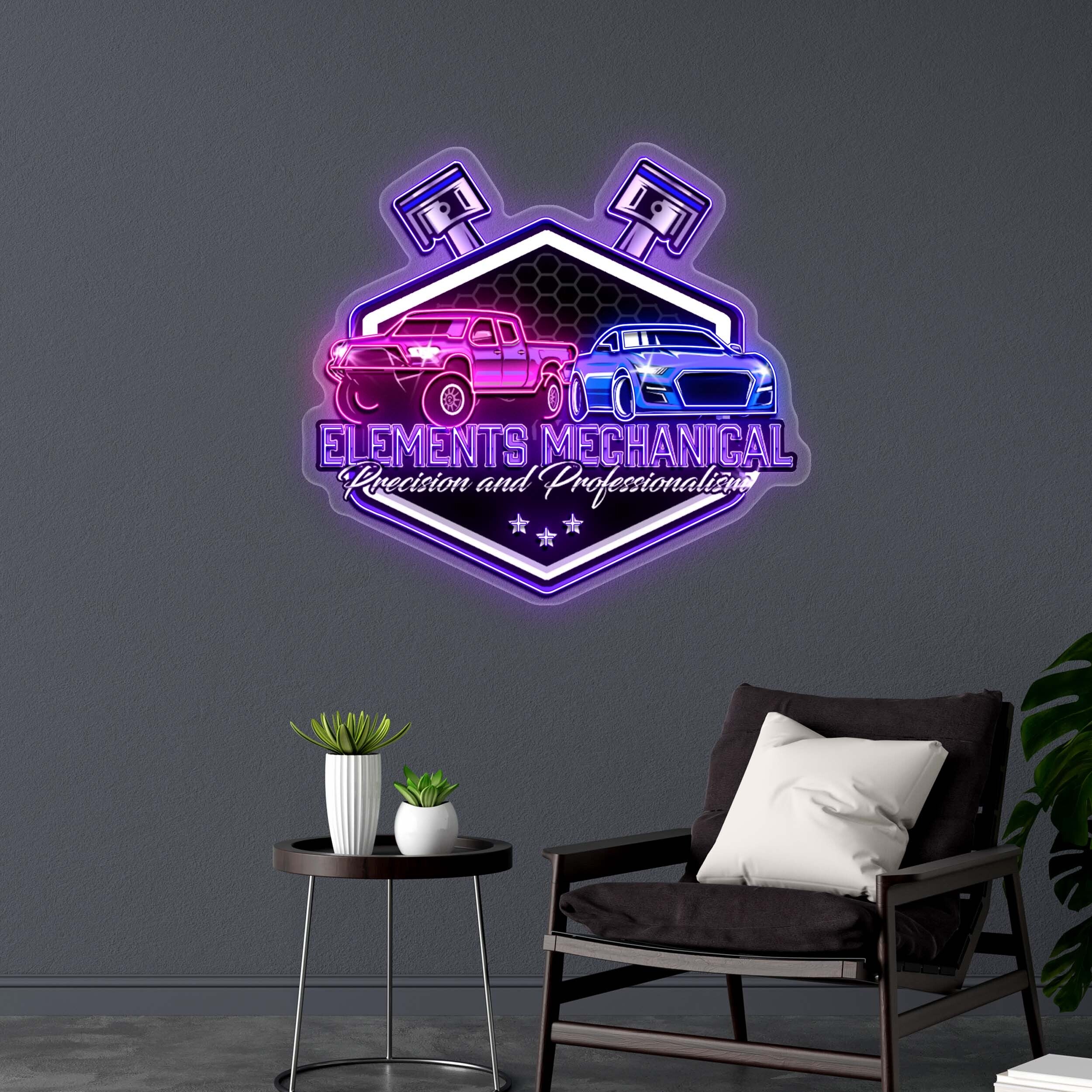 ELEMENTS MECHANICAL - Premium Neon Artwork - Image 2
