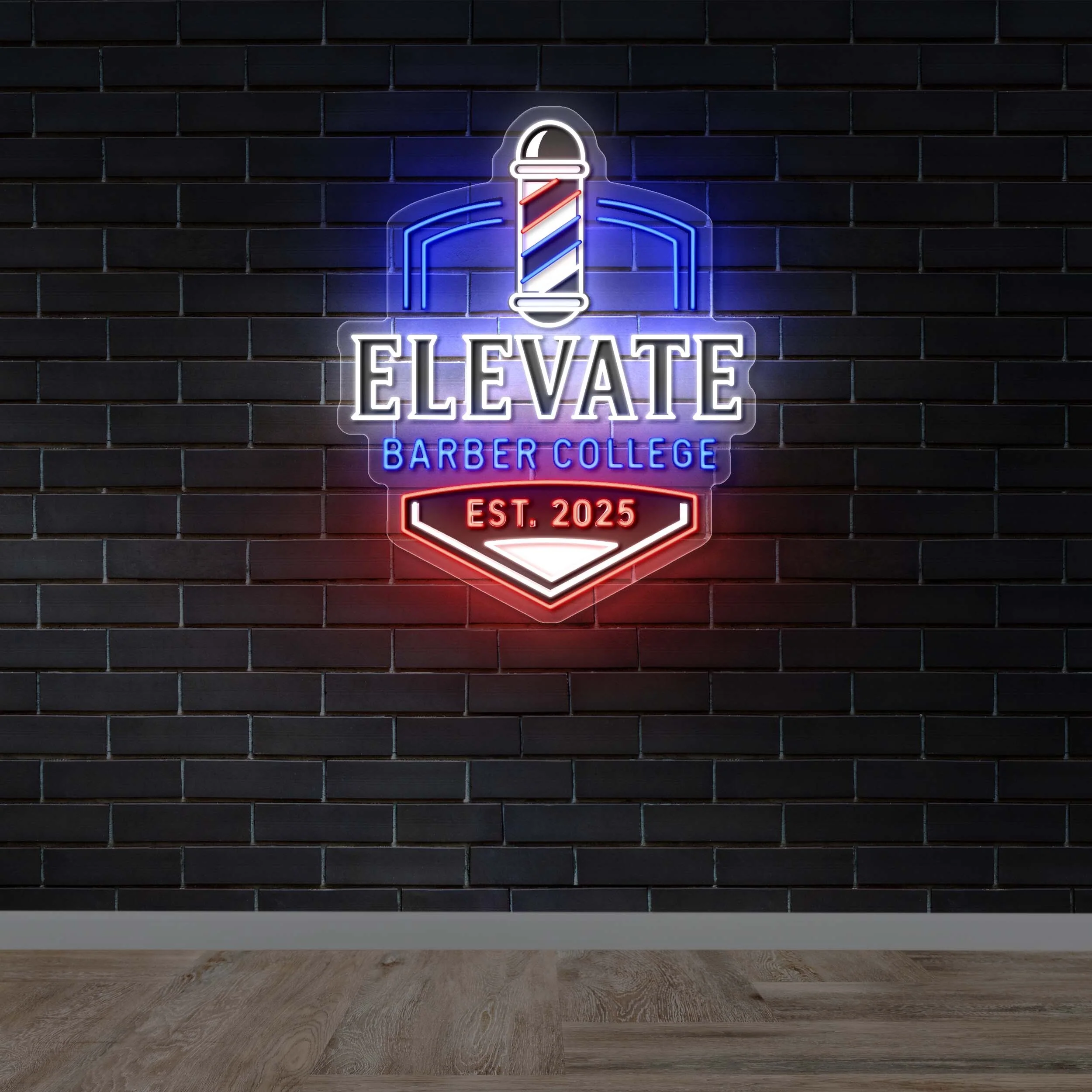 ELEVATE BARBER COLLEGE - Premium Neon Artwork