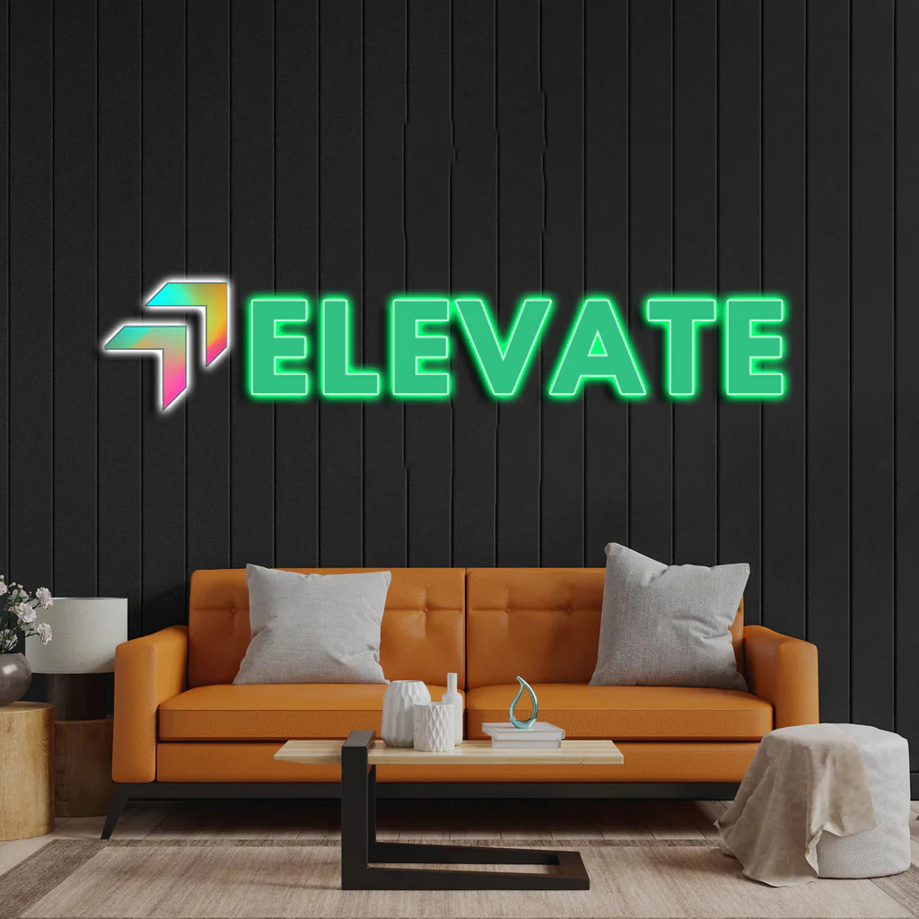 ELEVATE - Premium Neon Artwork