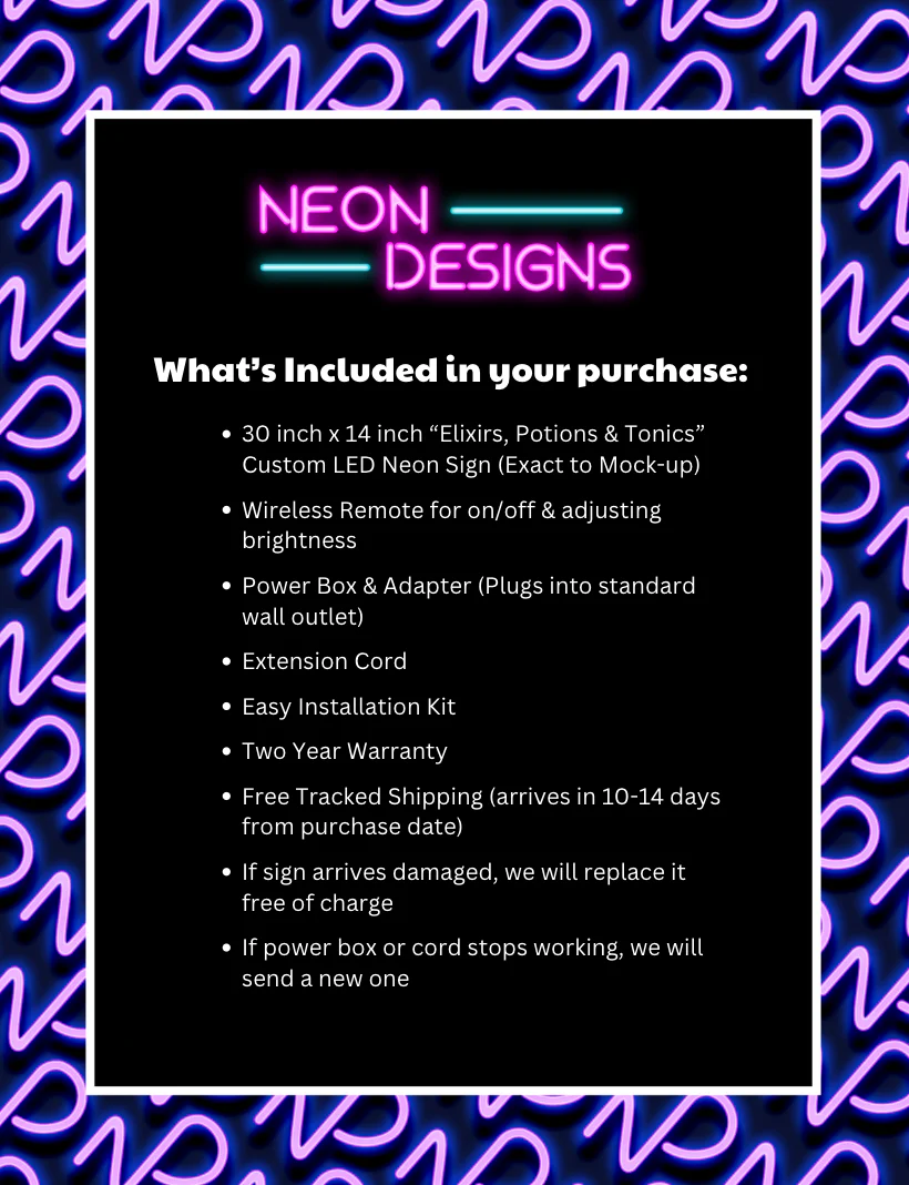 Elixirs, Potions & Tonics - Premium Neon Artwork - Image 2
