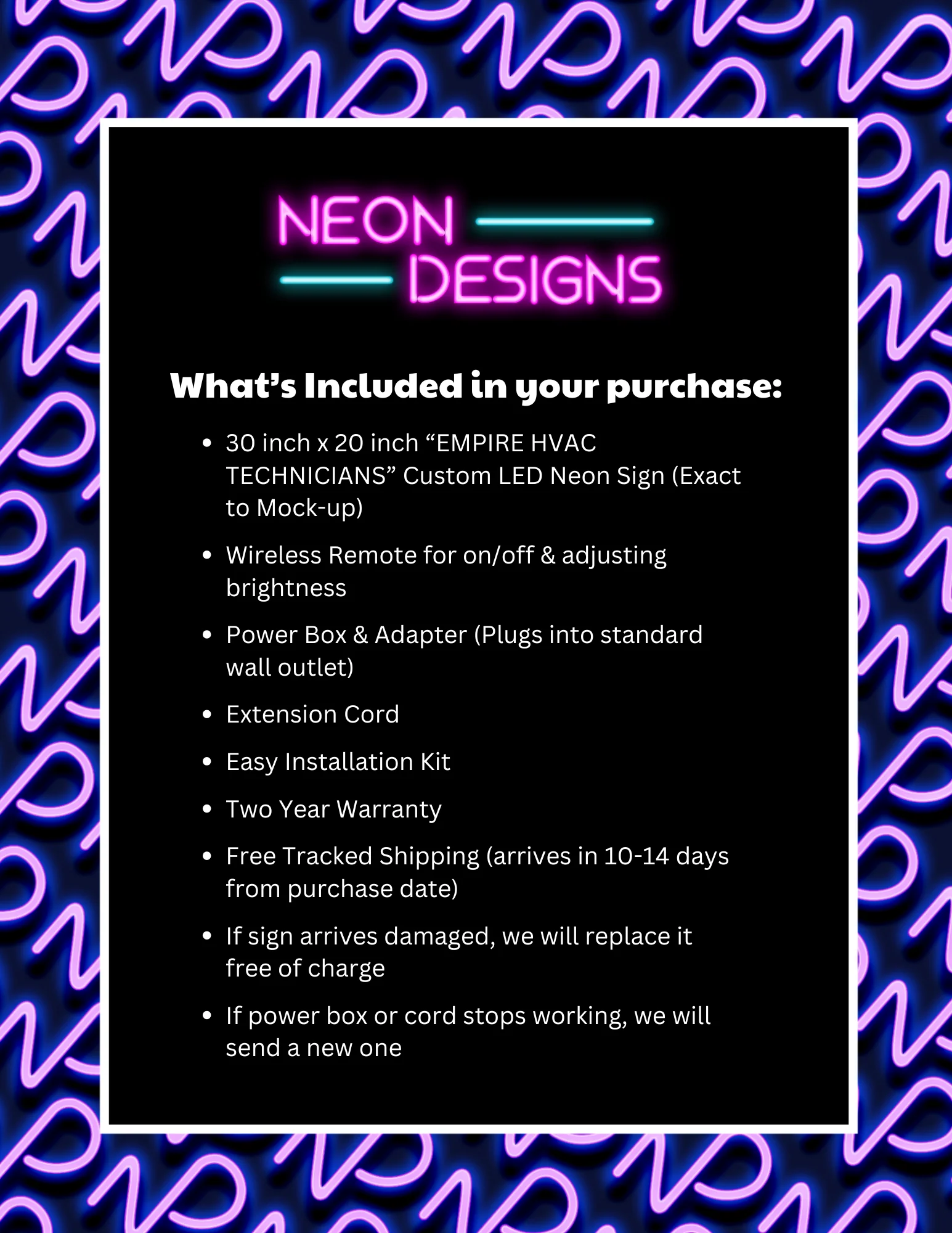 EMPIRE HVAC TECHNICIANS - Premium Neon Artwork - Image 2