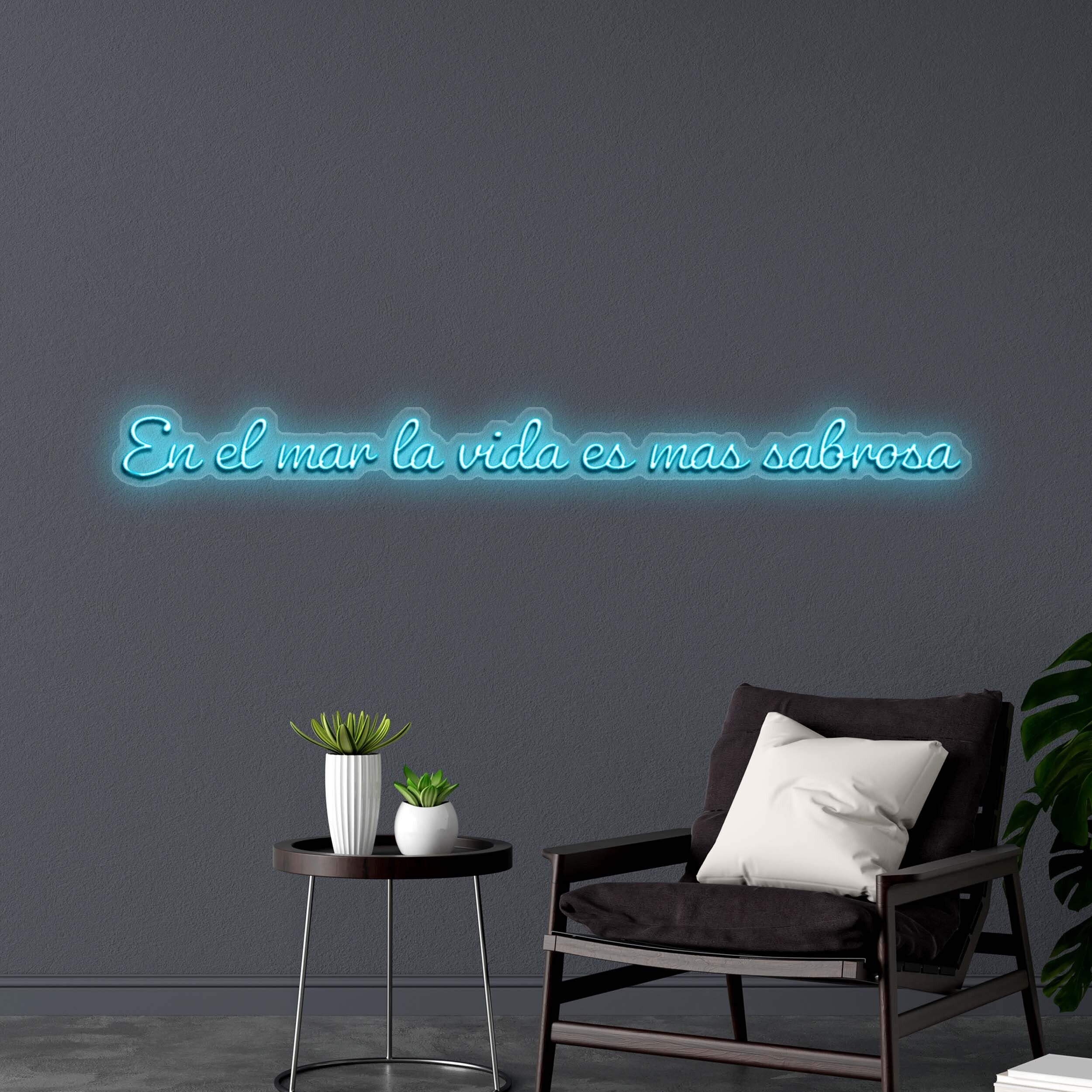 En el marla vida es mas sabrosa - Premium Neon Artwork