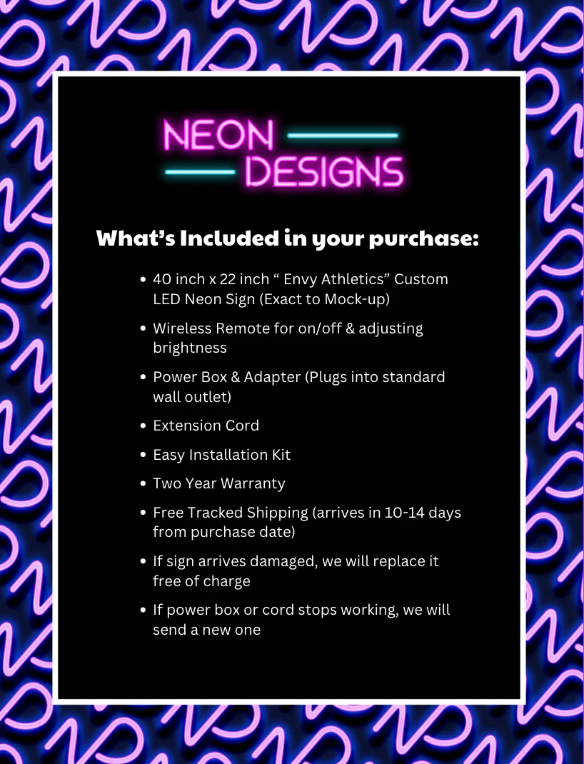 Envy Athletics - Premium Neon Artwork - Image 2